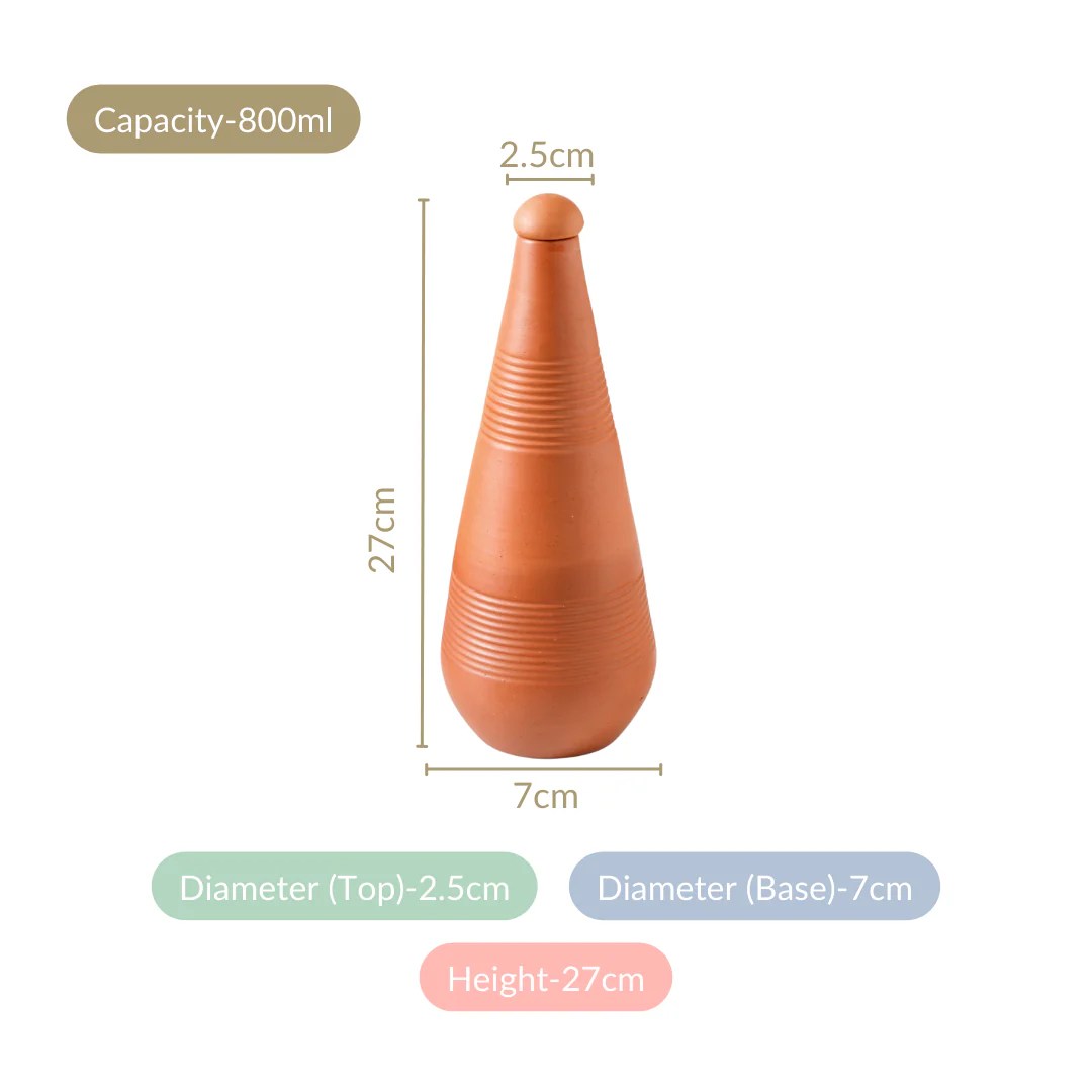 Terracotta Taper Water Bottle 800ml - Image 4