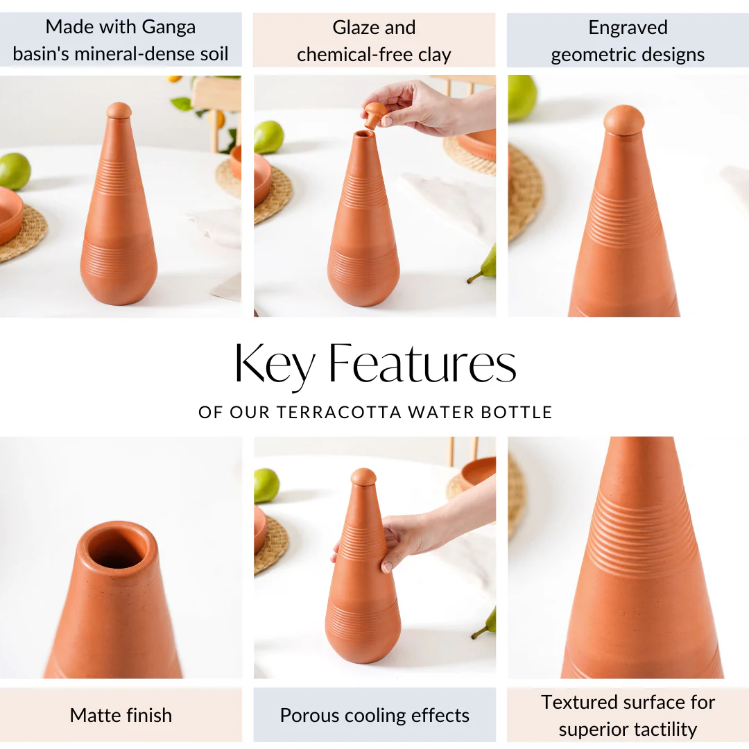 Terracotta Taper Water Bottle 800ml - Image 5