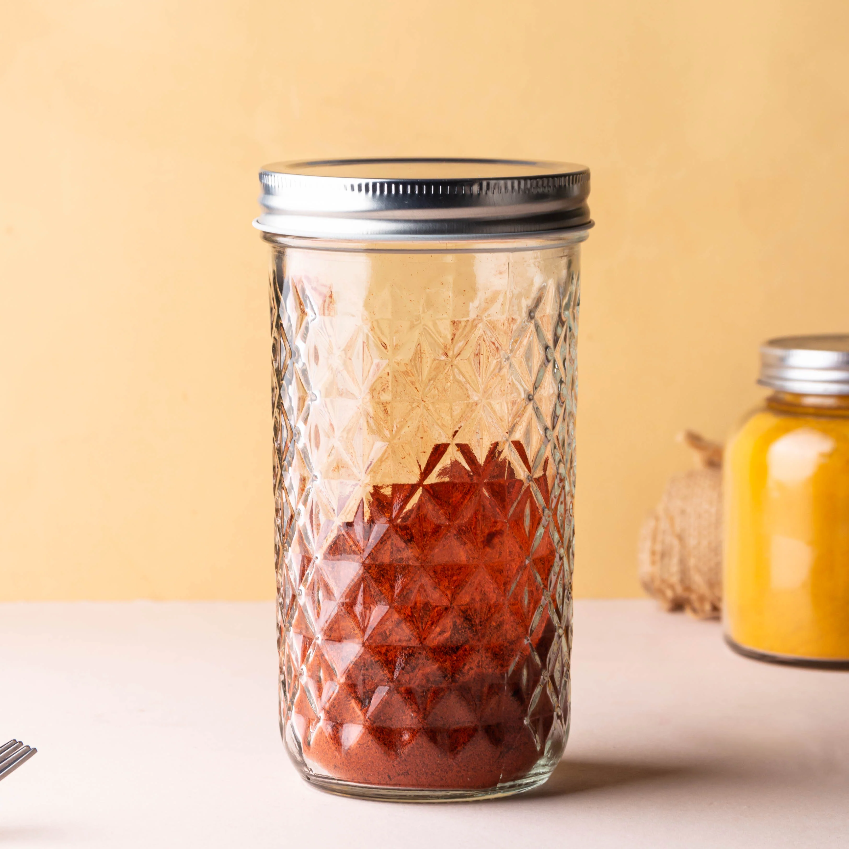 Textured Mason Jar Large Set of 4 - Image 5