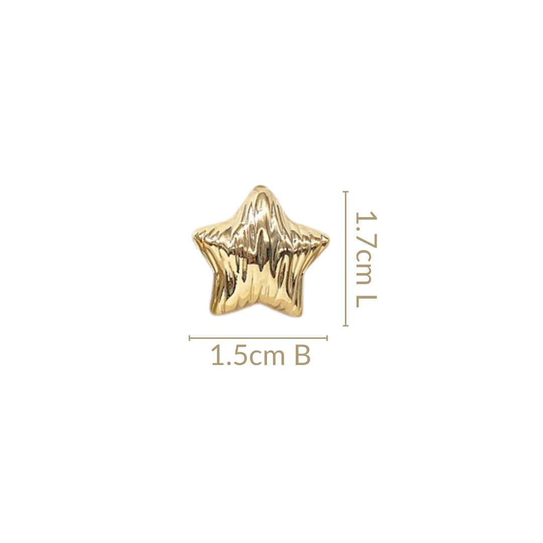 Textured Star Studs - Image 3