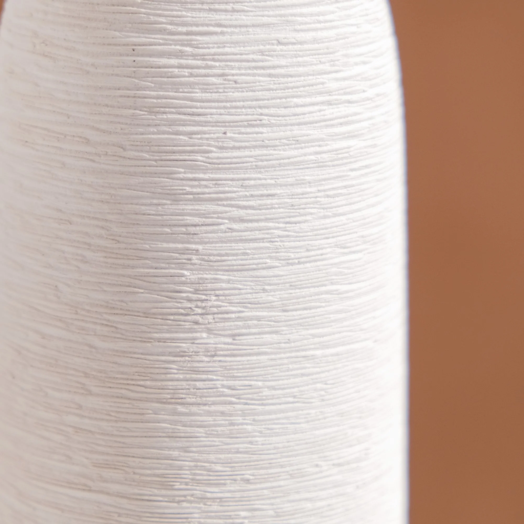 Textured Tall Off White Ceramic Vase - Image 11