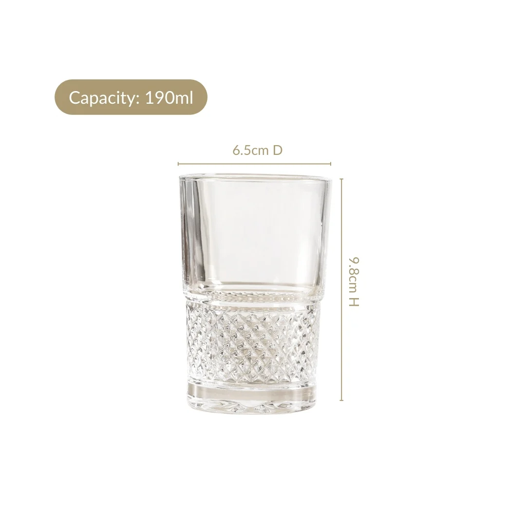 Textured Tea Glass Set Of 6 190ml - Image 4