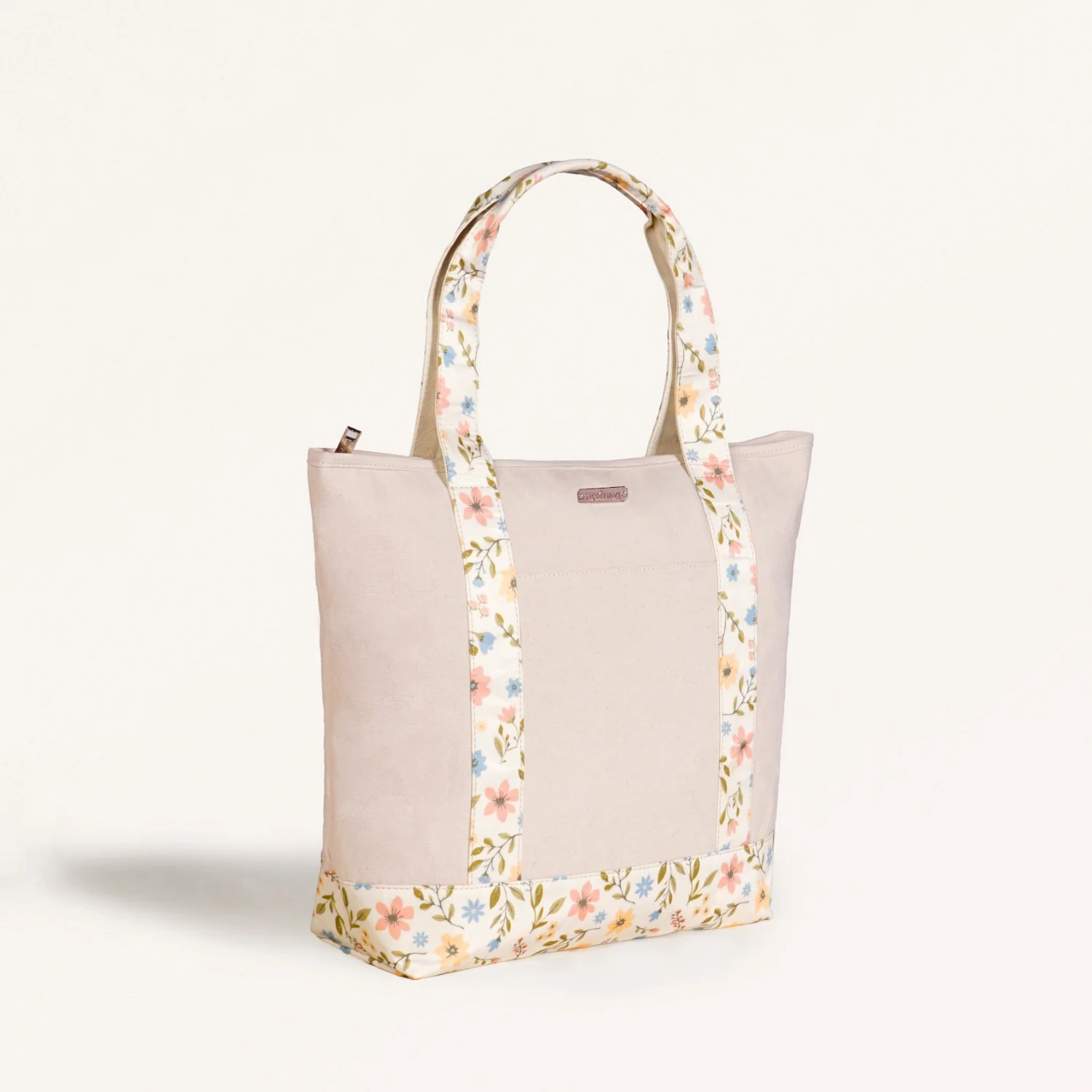 The Garden Stroll Tote Large Canvas Zipper Tote Bag - Image 4