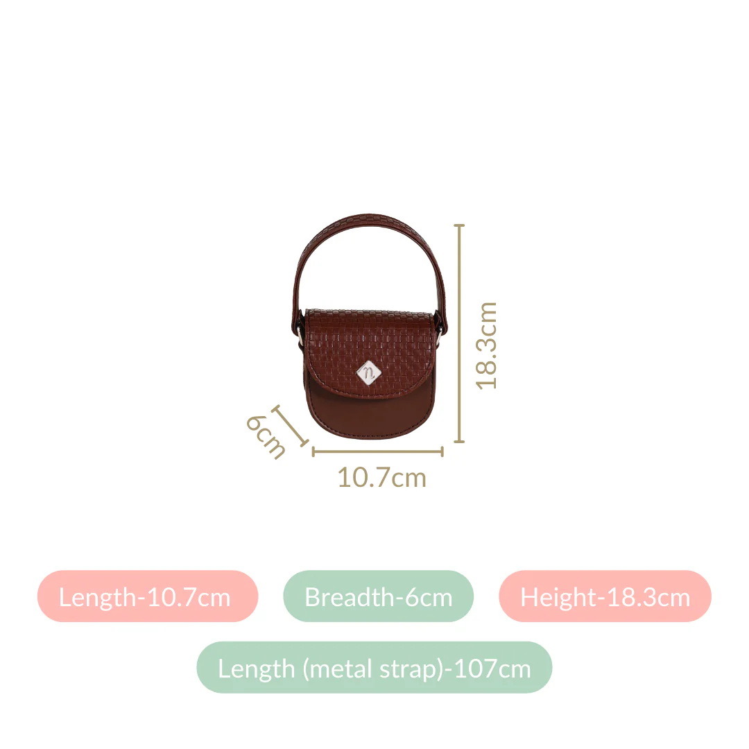 Thea Mini Saddle Bag Brown - Image 4