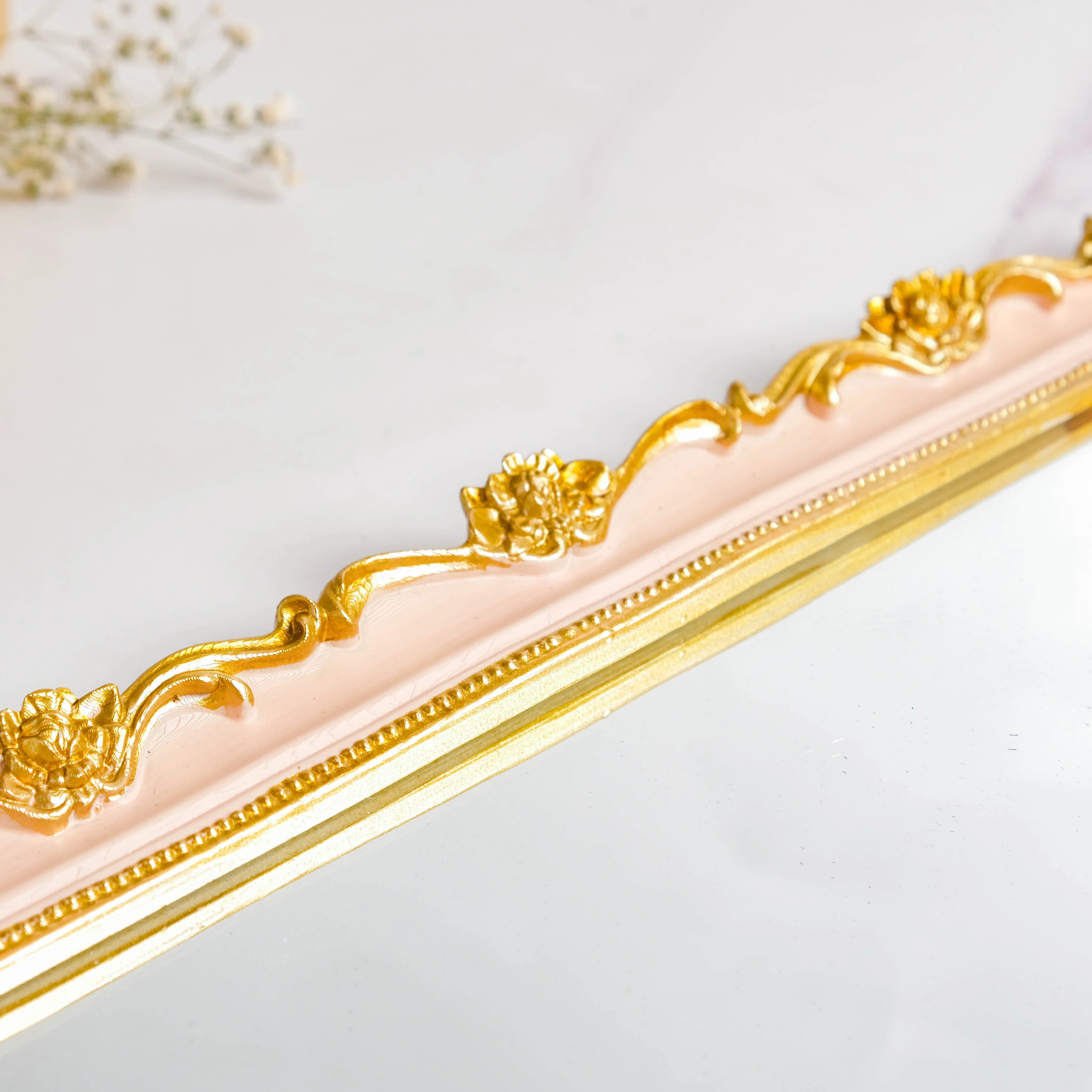 Theia Glam Square Gold Tray With Handles - Image 6