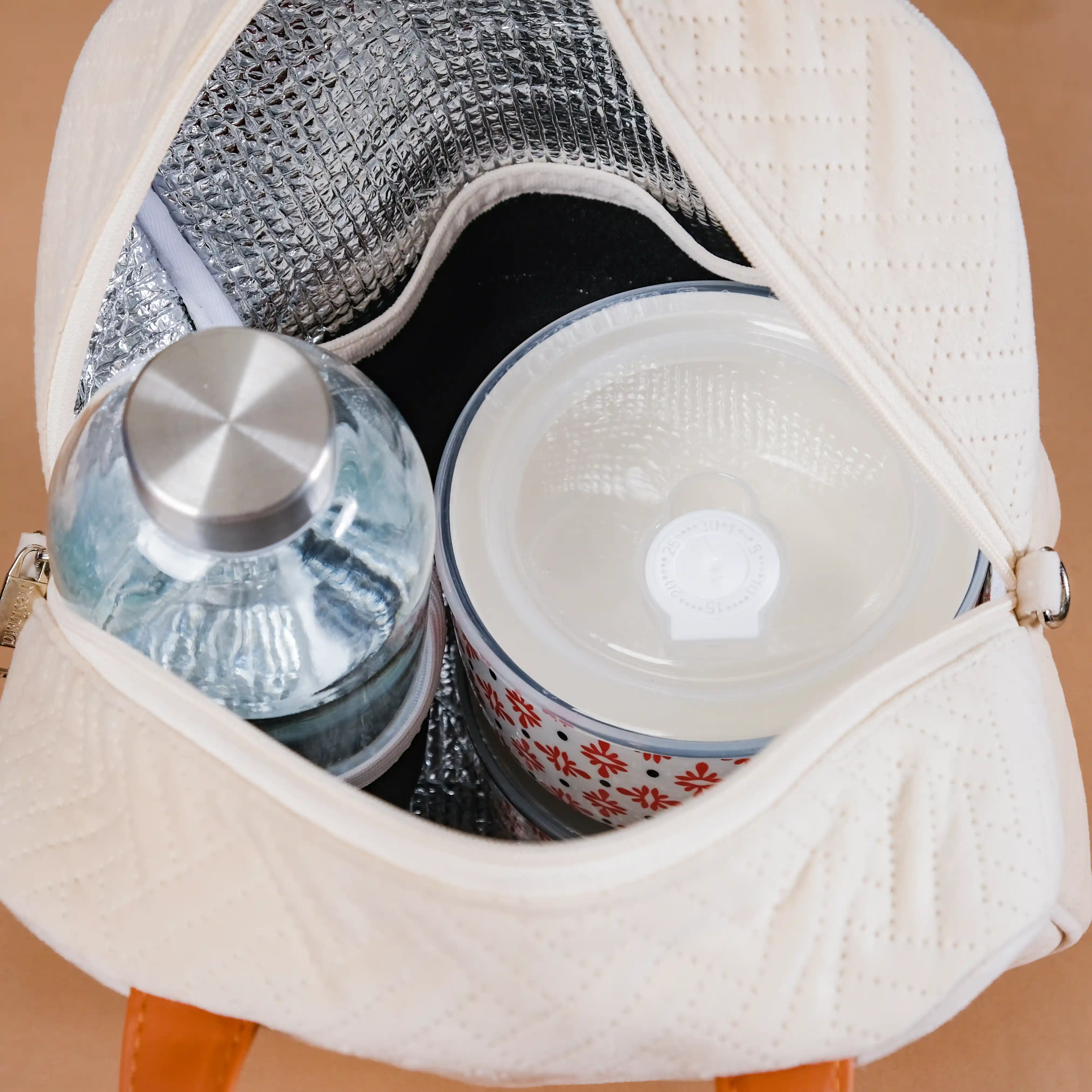 Thermal Insulated Lunch Bag For Office Off White - Image 12