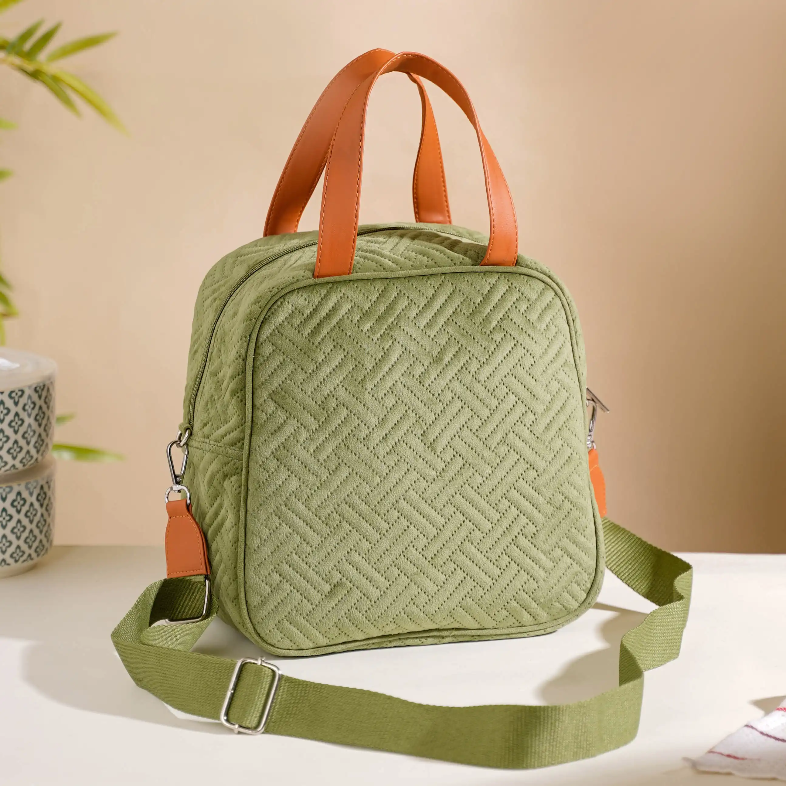 Thermal Insulated Travel Lunch Bag Green - Image 20