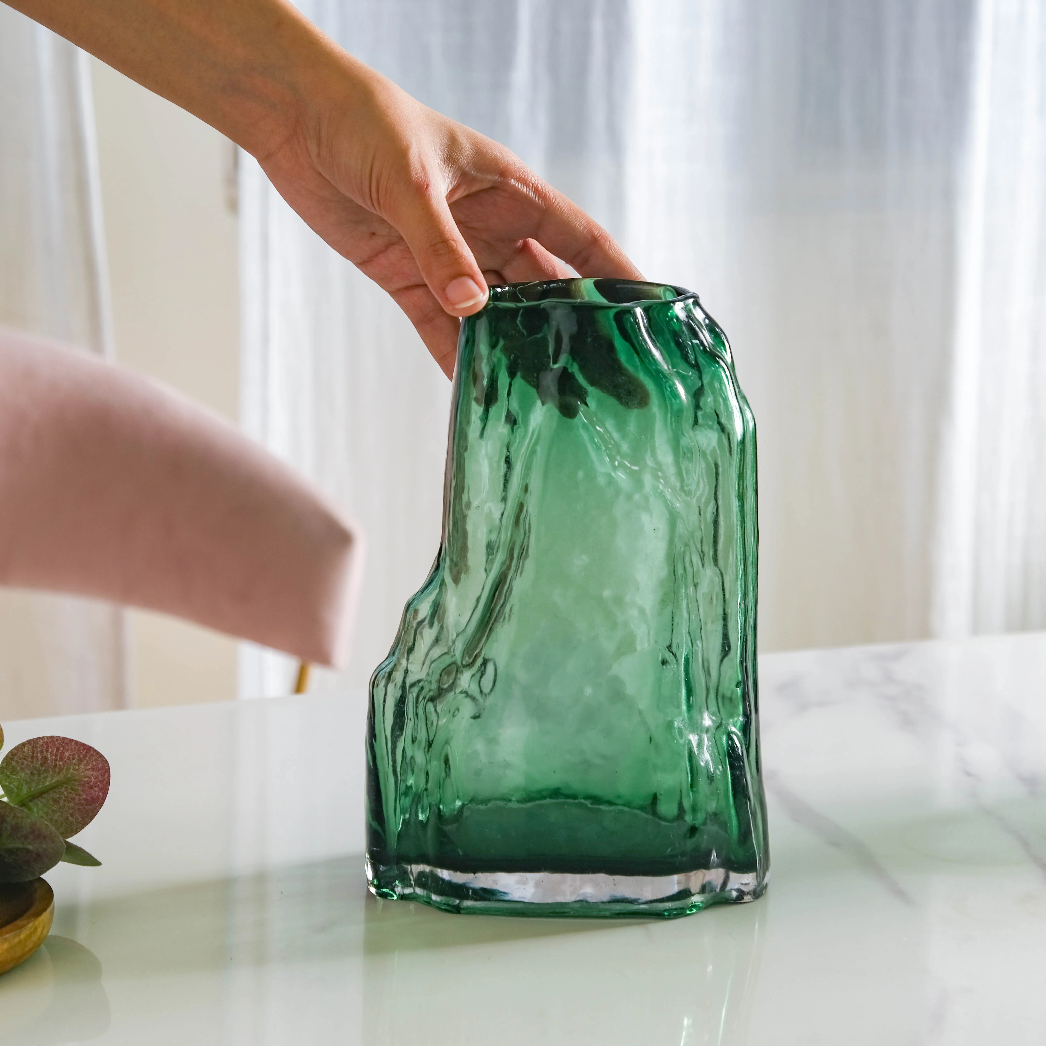 Thick Wall Glass Vase Small - Image 3