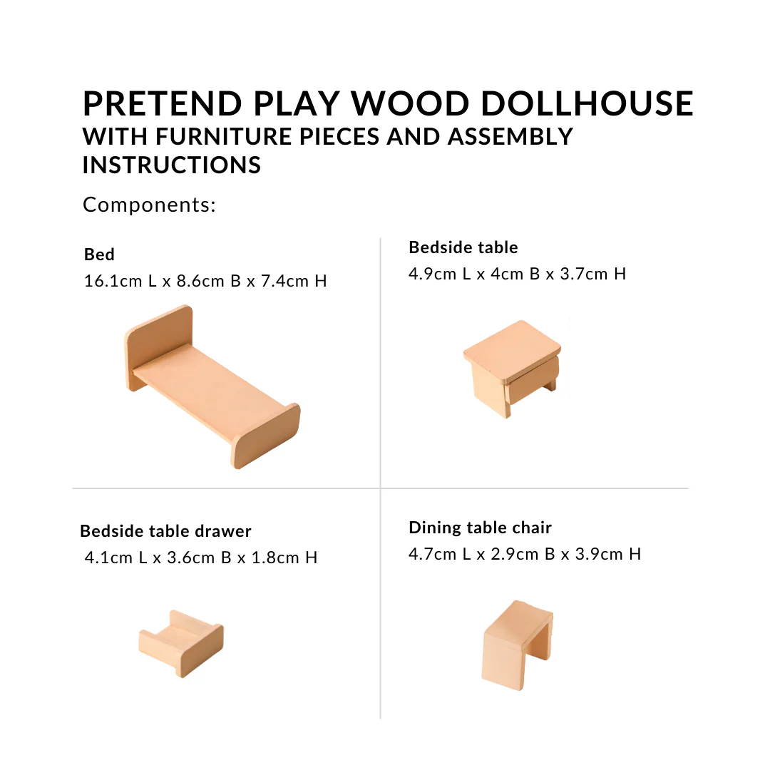 Three Storey Dollhouse With Furniture - Image 6