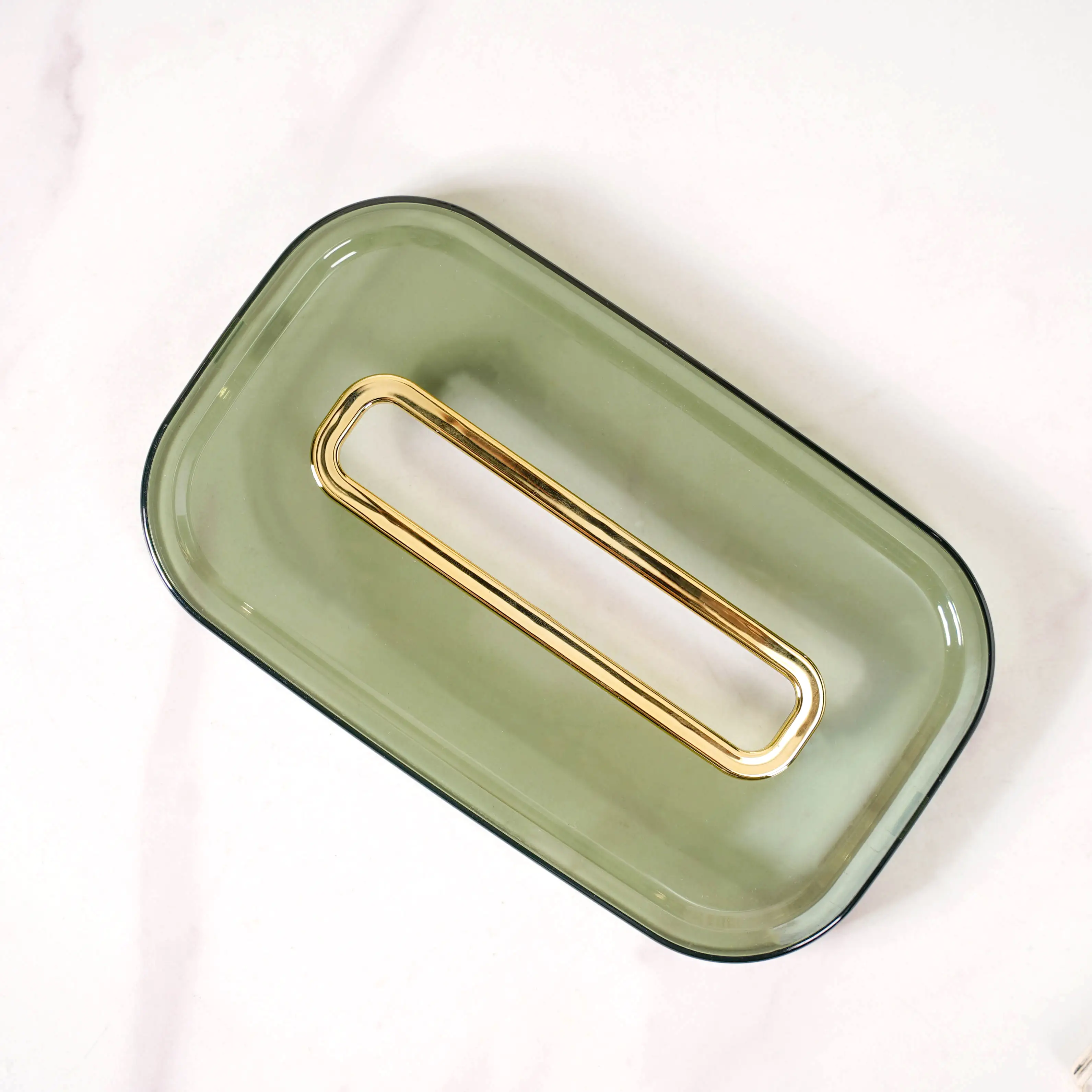 Tissue Storage Box With Organiser Green - Image 10