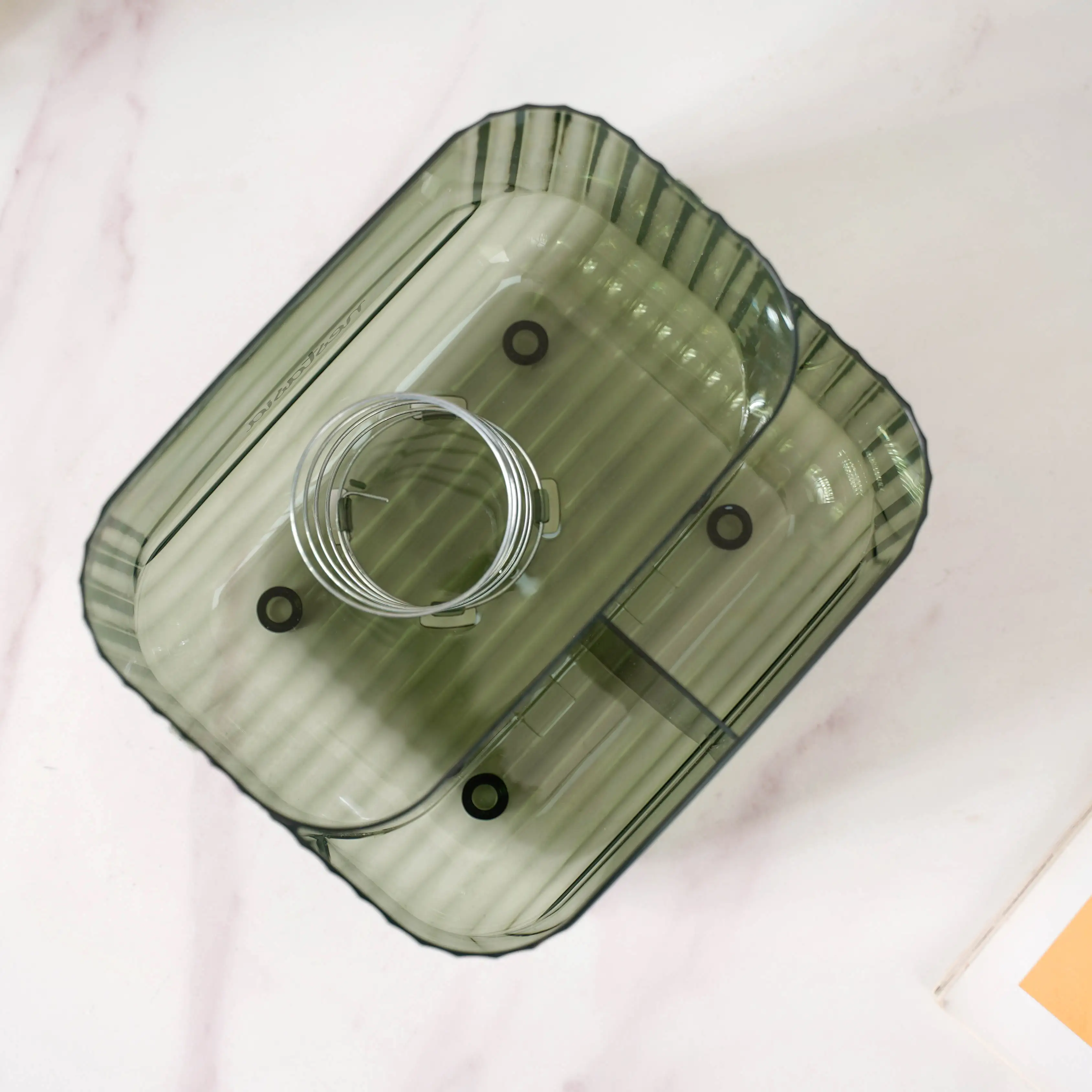 Tissue Storage Box With Organiser Green - Image 9