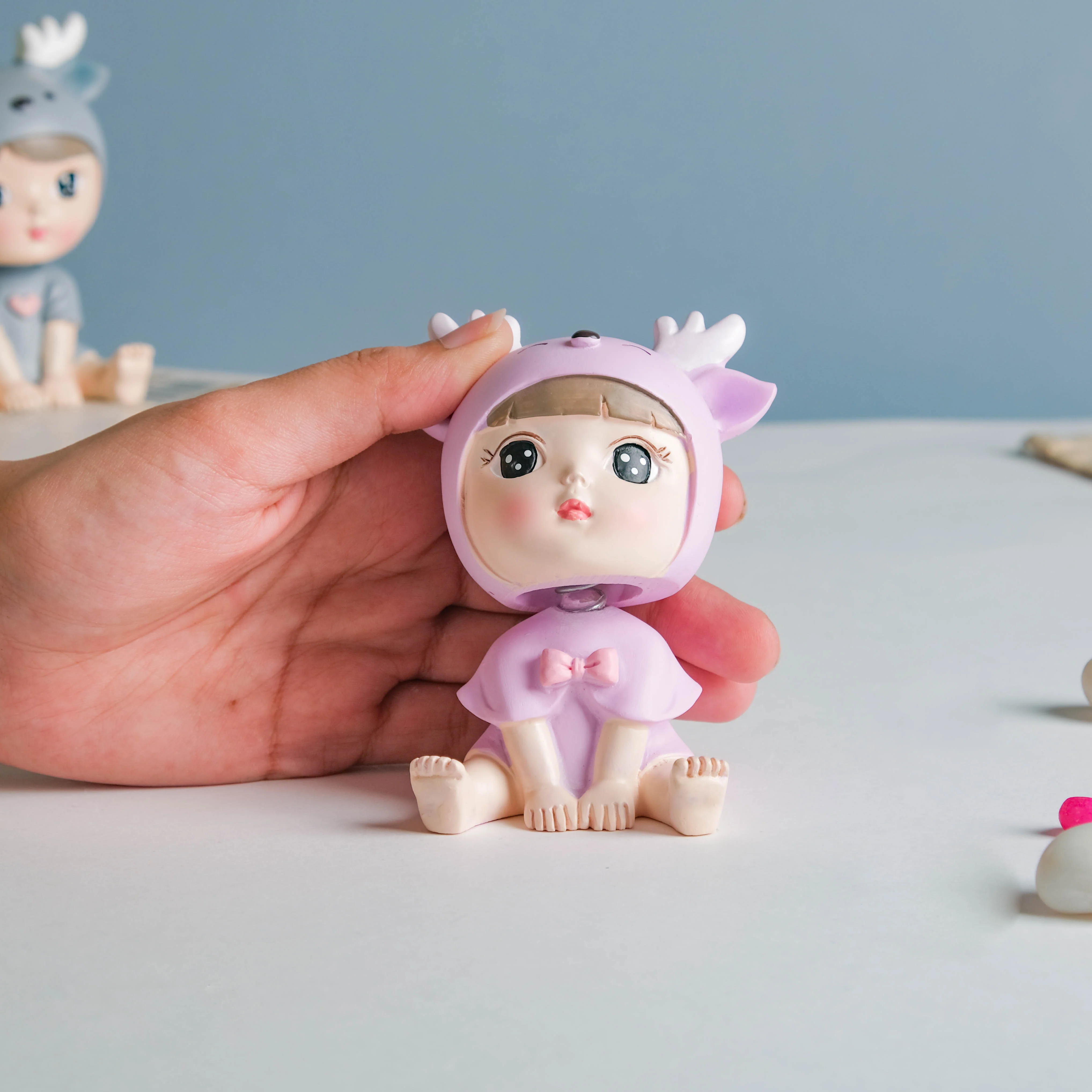 Toddler Girl With Deer Hat Showpiece - Image 3