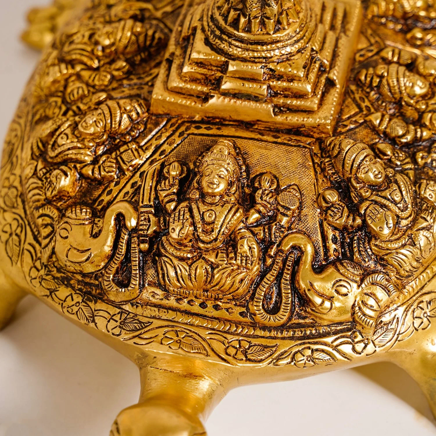 Tortoise With Shree Yantra Brass Statue - Image 7