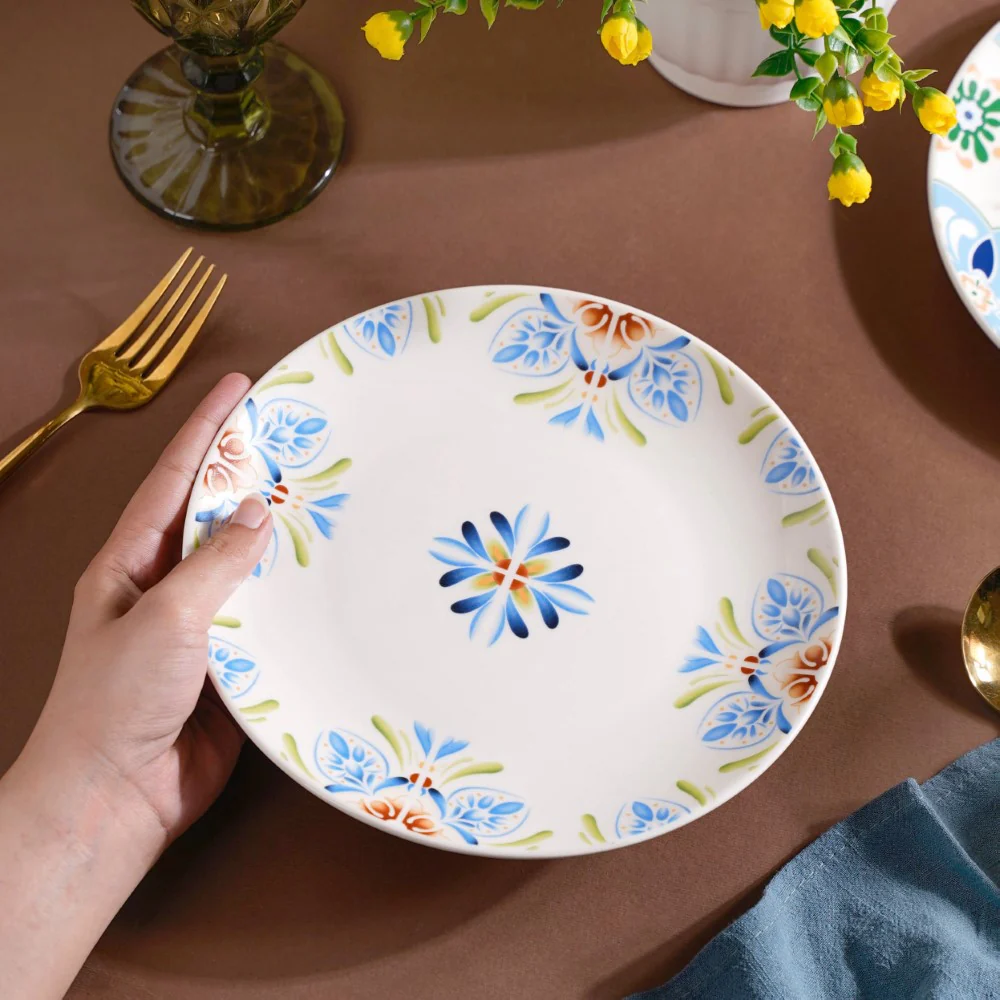 Traditional Floral Patterned Plate 8 Inch - Image 2