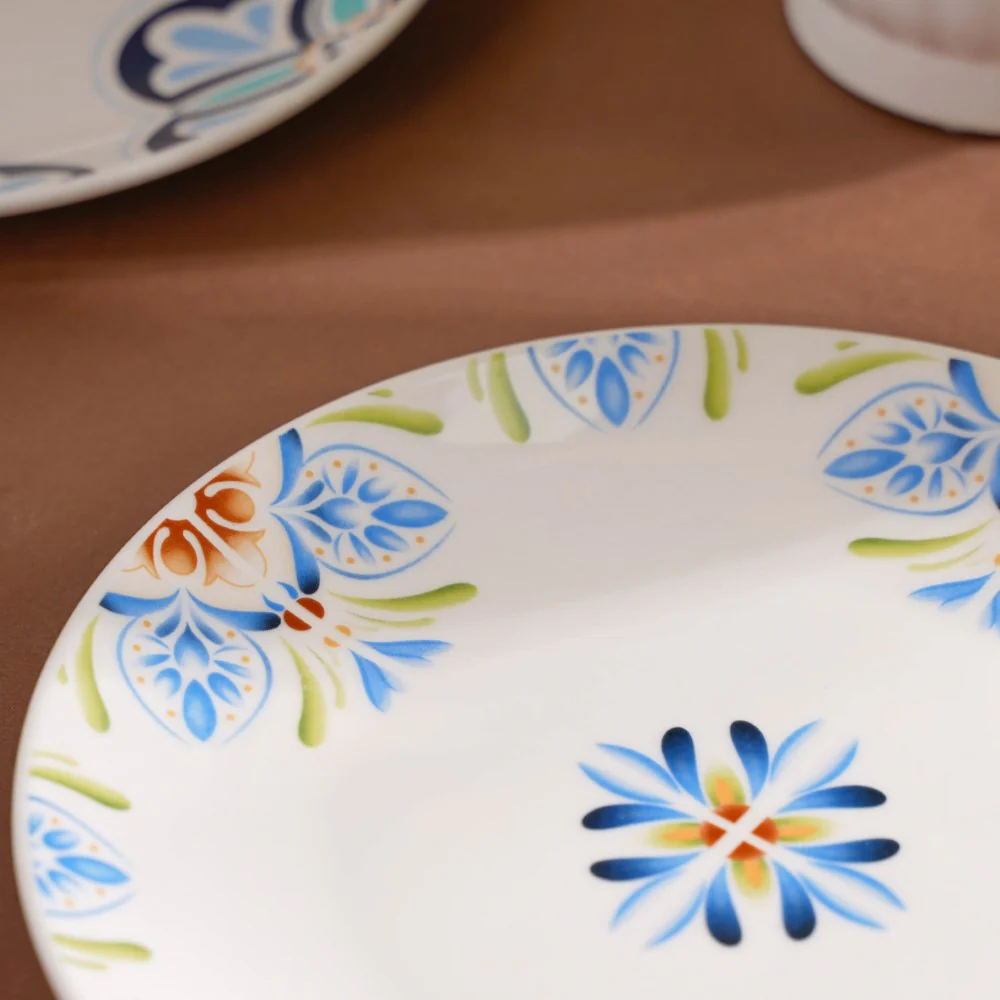 Traditional Floral Patterned Plate 8 Inch - Image 4