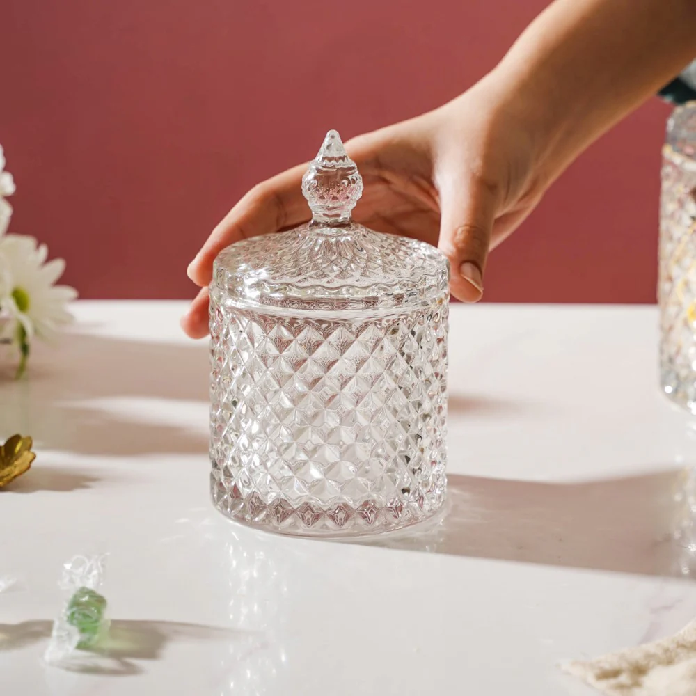 Transparent Crystal Glass Small Candy Jar 250 ml - Image 5