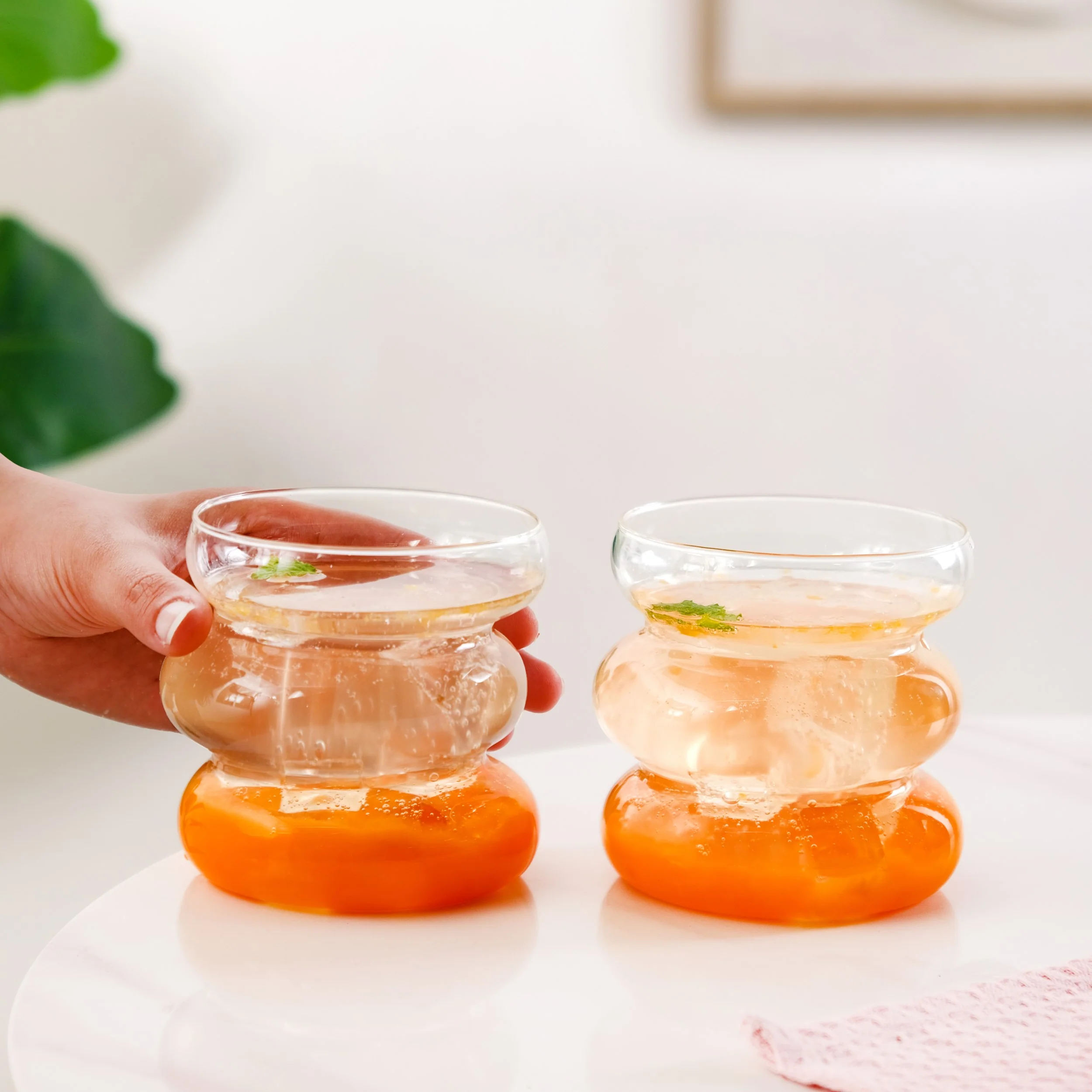 Transparent Layered Donut Glass Set Of 2 400ml - Image 2