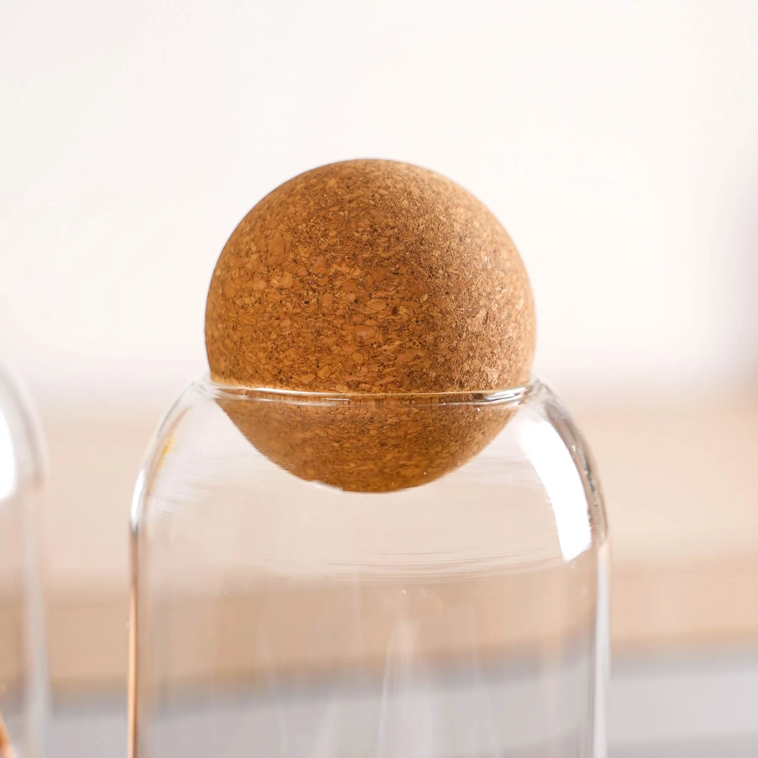 Set Of 2 Cork Ball Glass Jars 750ml - Image 6