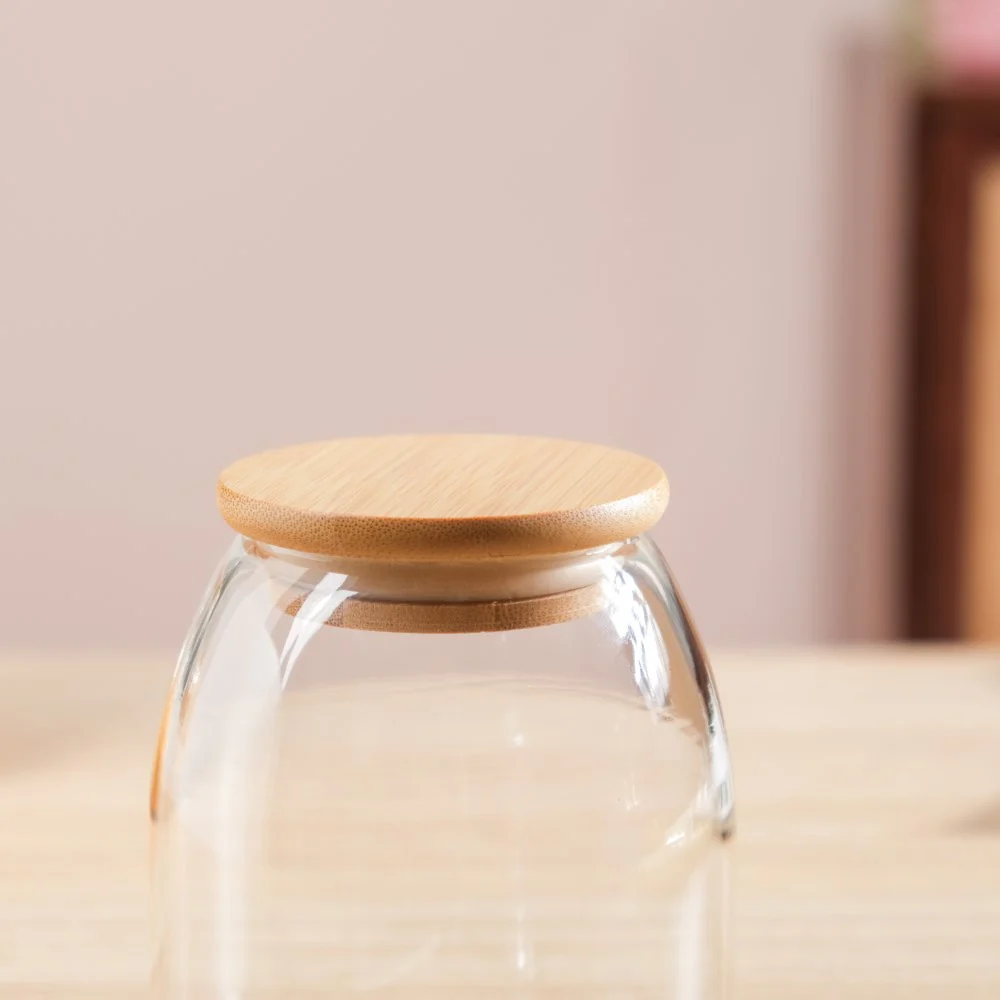 Transparent Glass Airtight Jar With Lid Small 550 ML - Image 4