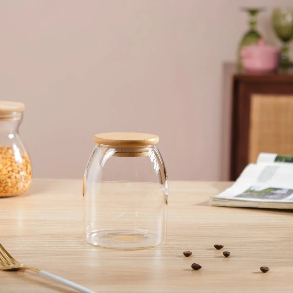 Transparent Glass Airtight Jar With Lid Small 550 ML - Image 6