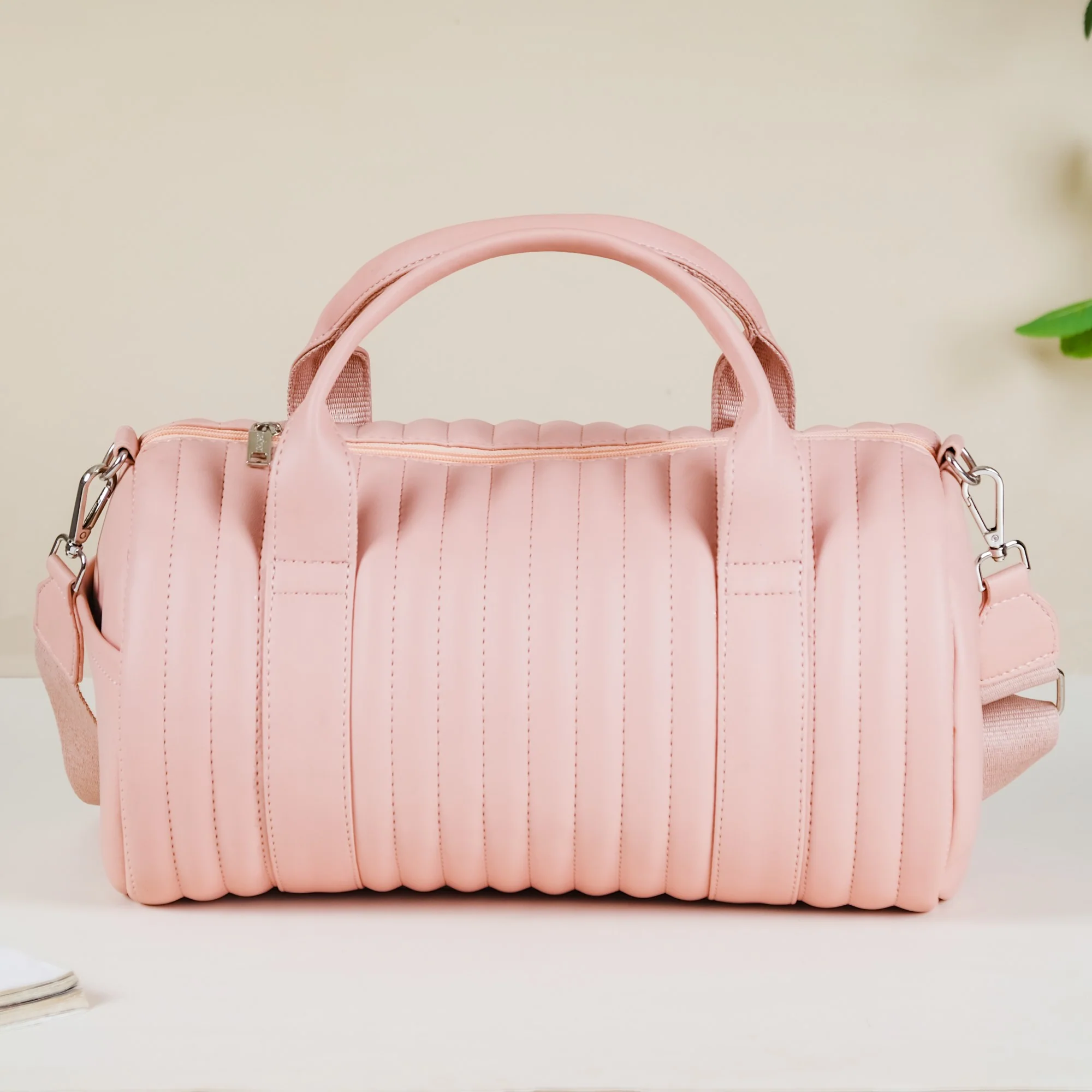 Travel Duffel Bag Pink Small 14x7 Inch - Image 17