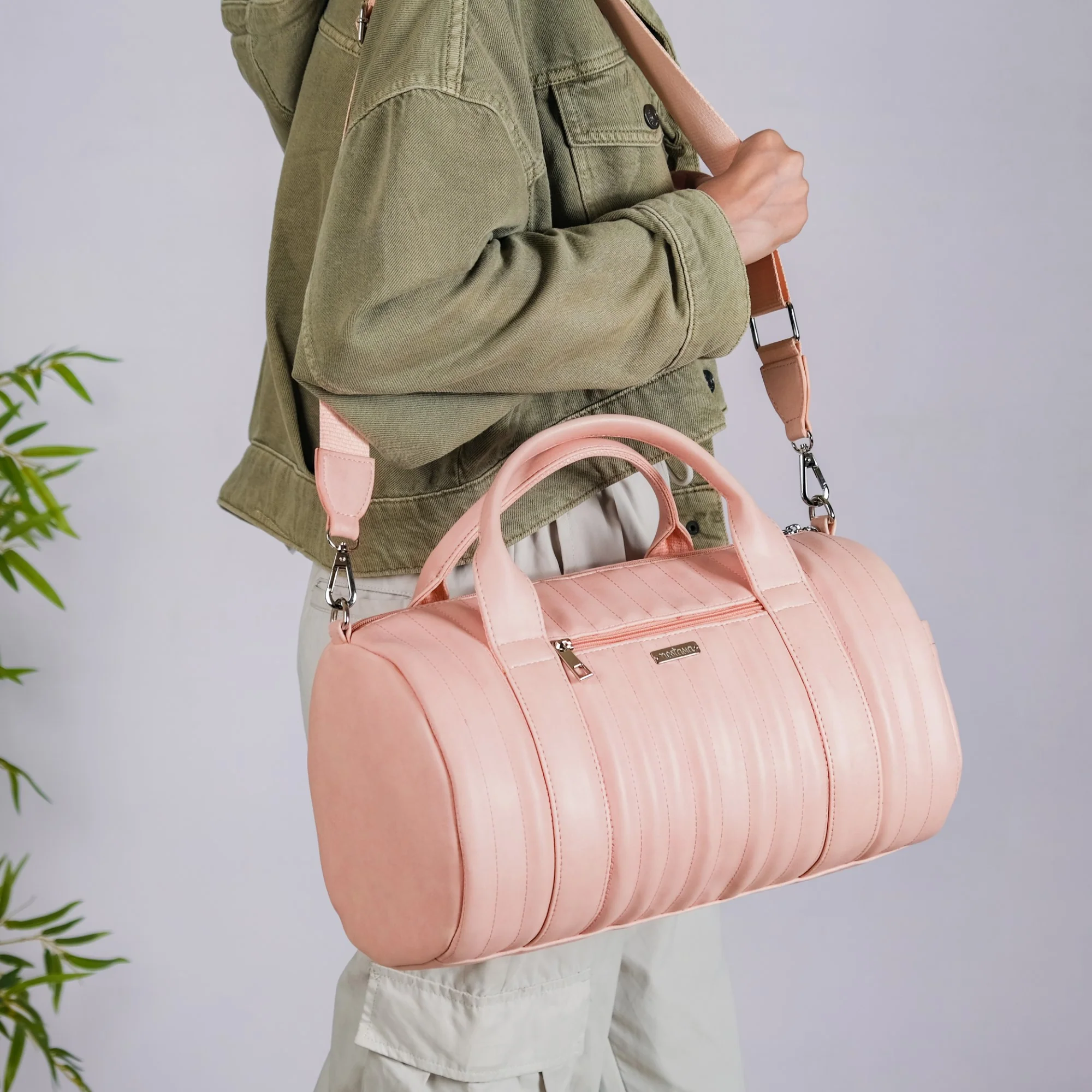 Travel Duffle Bag Pink Set Of 2 - Image 2