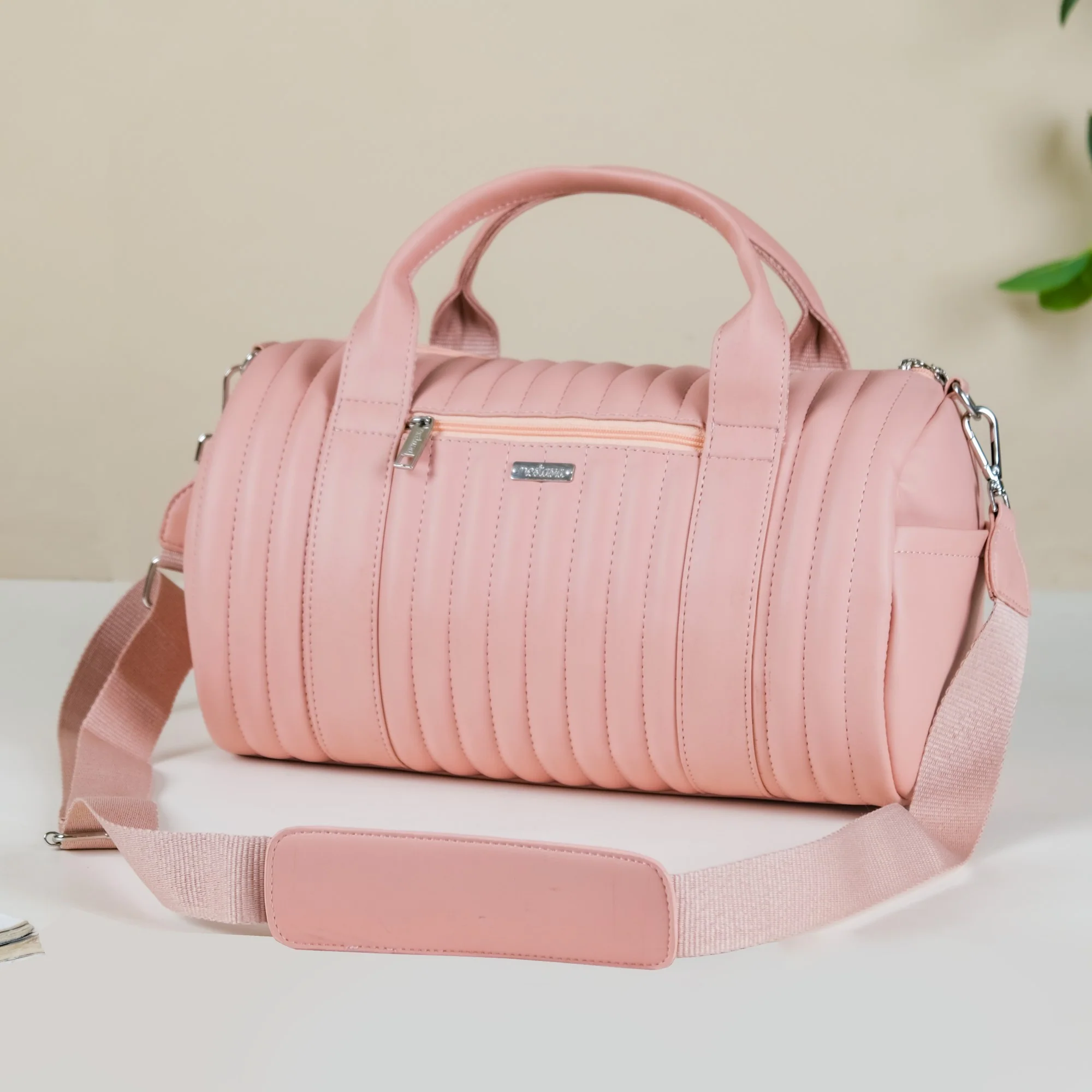 Travel Duffle Bag Pink Set Of 2 - Image 5