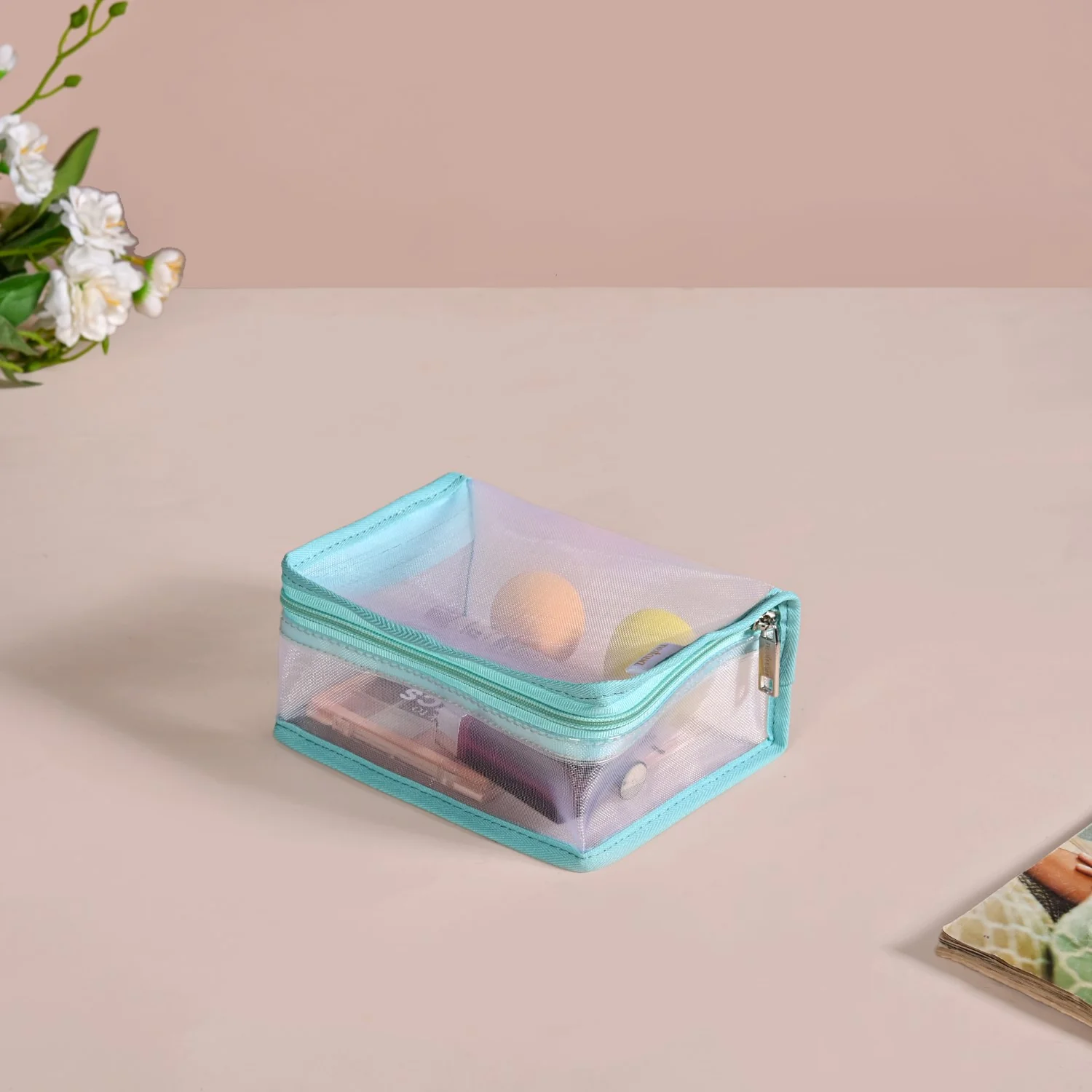 Travel Organiser Storage Bags In Aqua Set Of 3 - Image 10