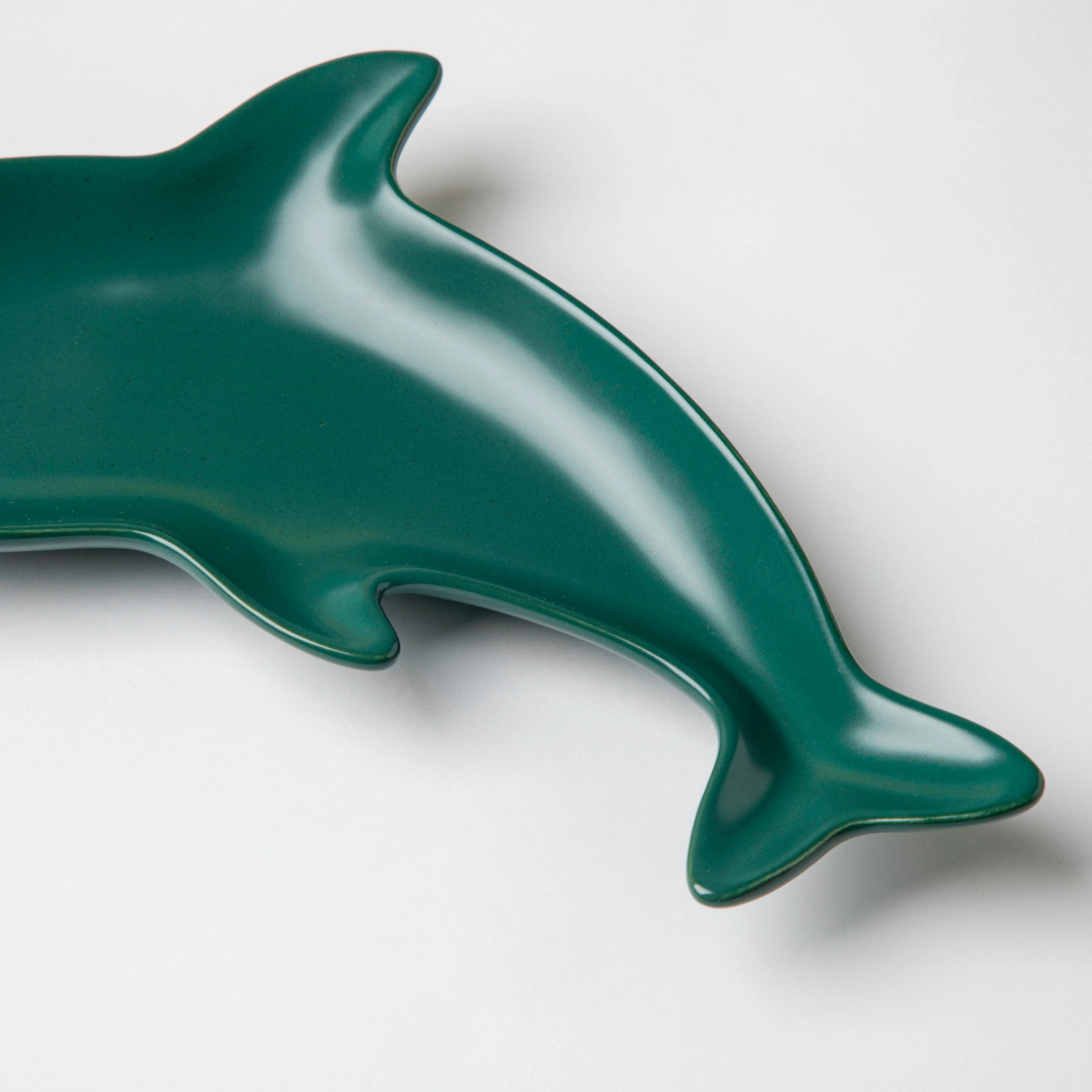 Trendy Teal Dolphin Snack Plate 8 Inch - Image 3