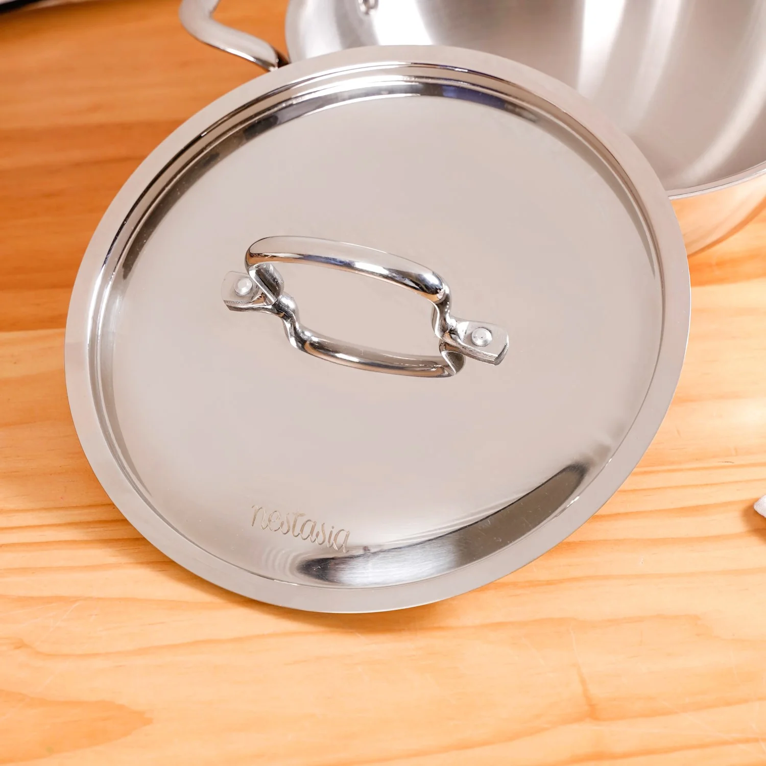 Tri Ply Stainless Steel Kadai Wok With Lid 3500ml - Image 7