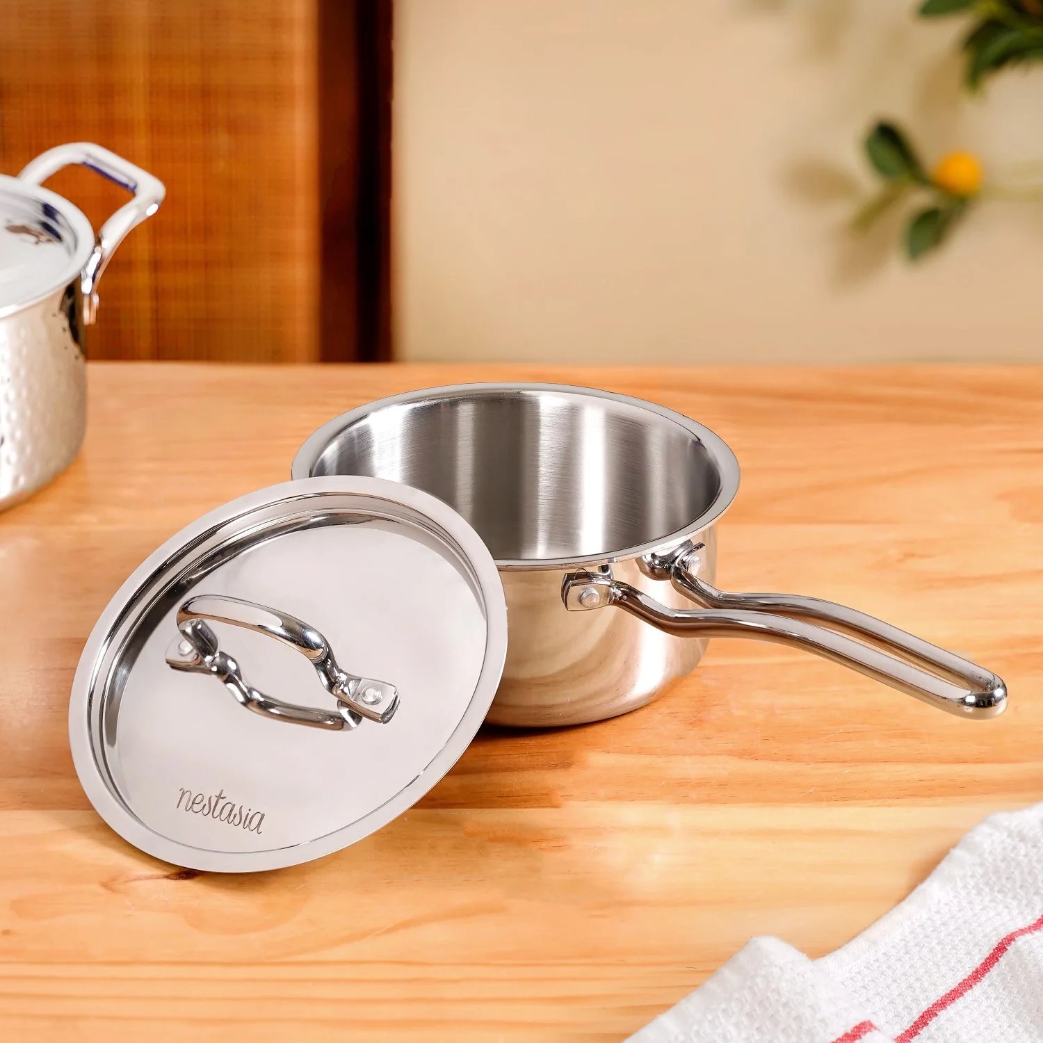 Triply Cookware Set With Kadai Frying Pan And Sauce Pan - Image 7