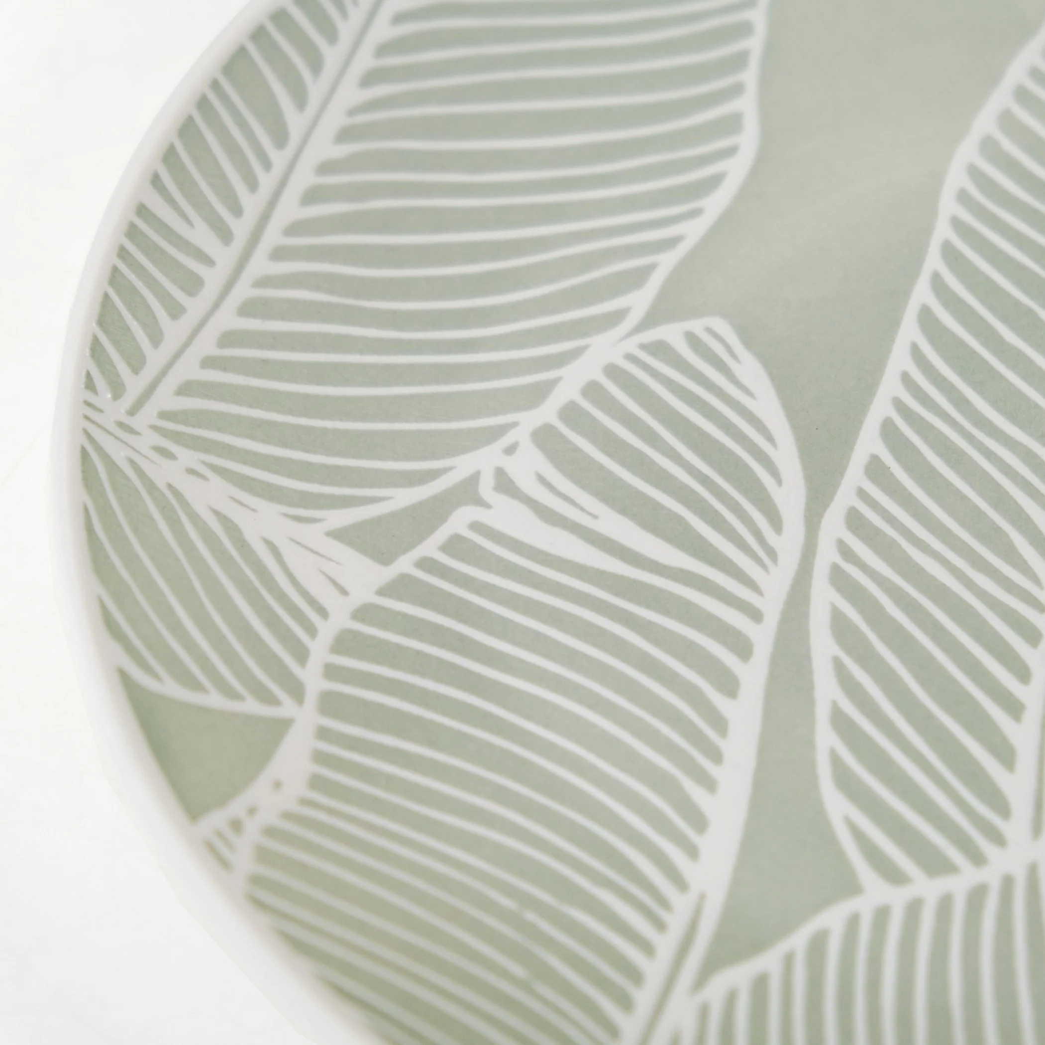 Tropica Banana Leaf Embossed Dinner Plate Set Of 4 Mint 10 Inch - Image 7