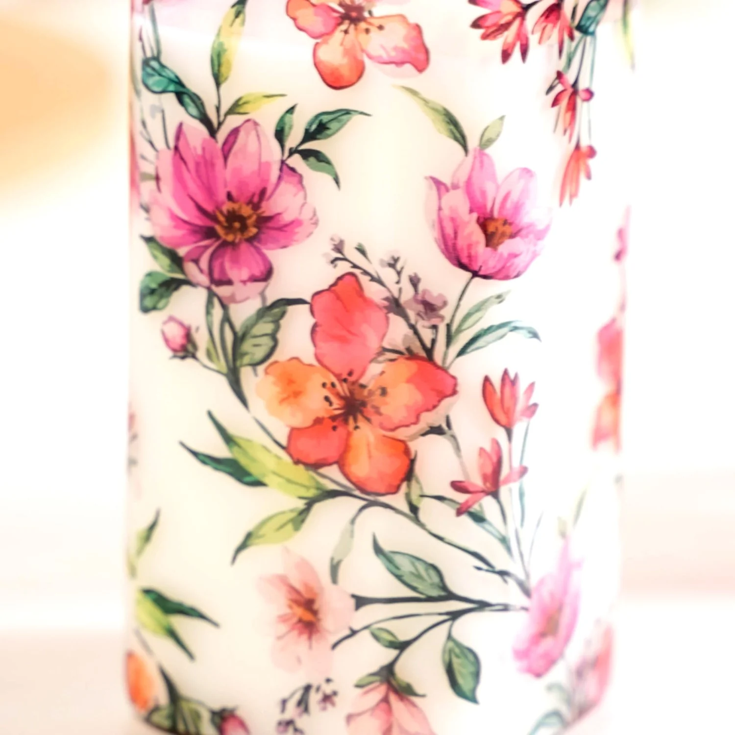 Tropical Hibiscus Borosilicate Glass Cocktail Tumblers Set Of 4 340ml - Image 8