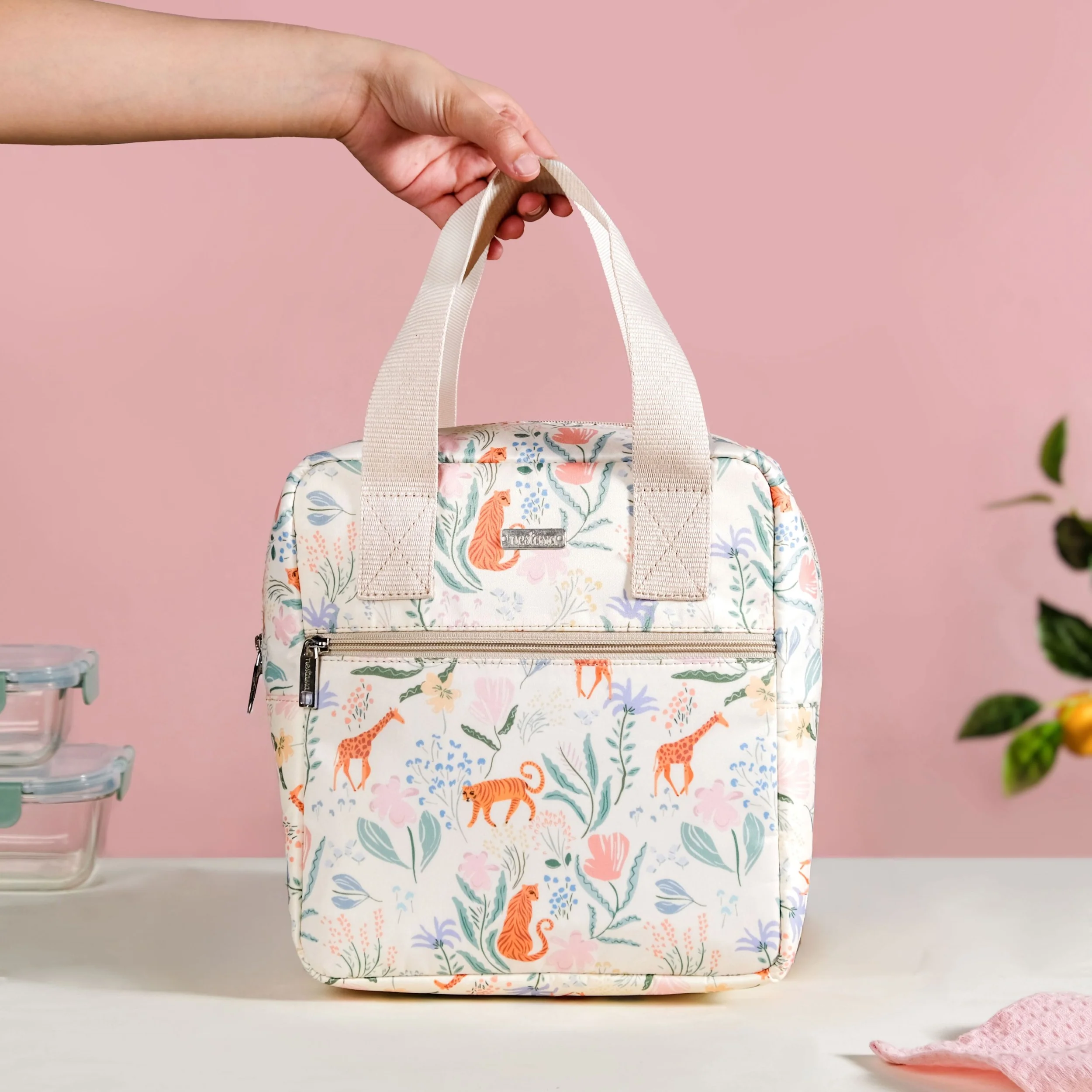 Tropical Safari Animal Print Lunch Bag - Image 2