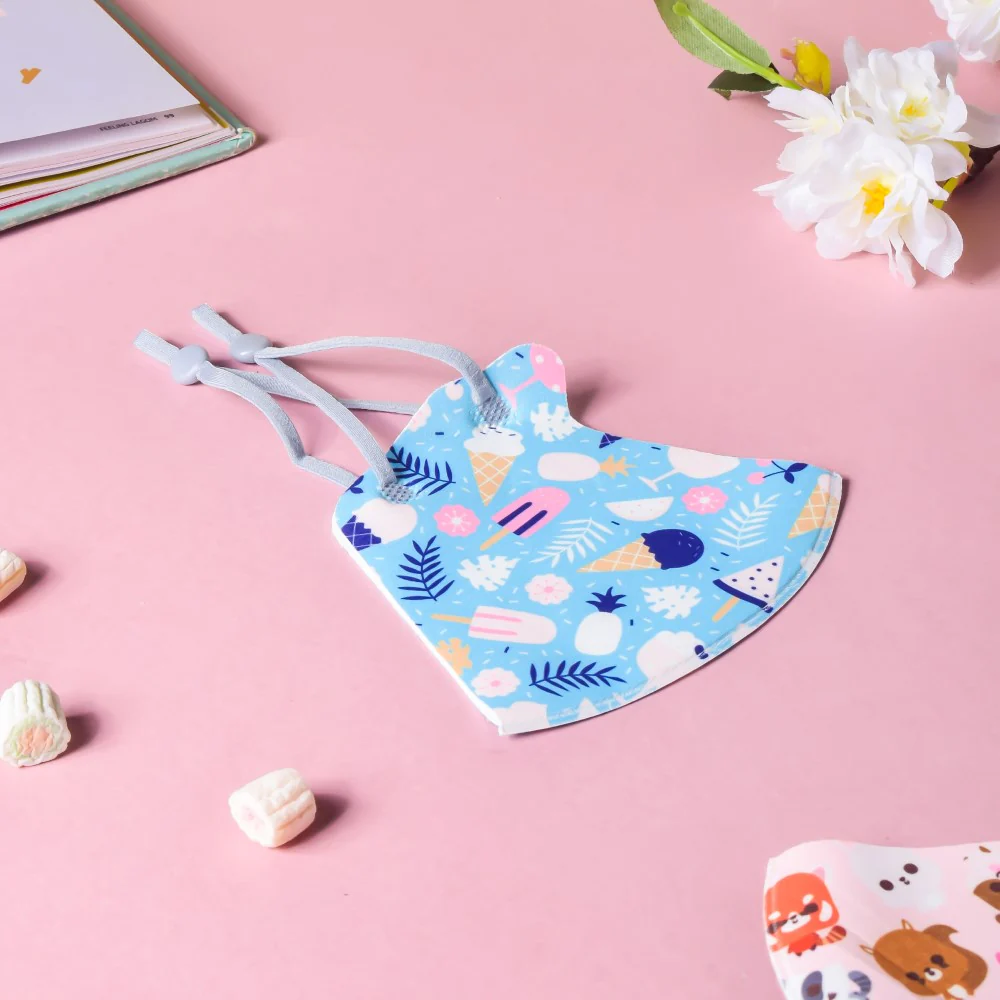 Tropical Vibes Face Mask With Adjustable Straps Blue Set Of 2 - Image 6