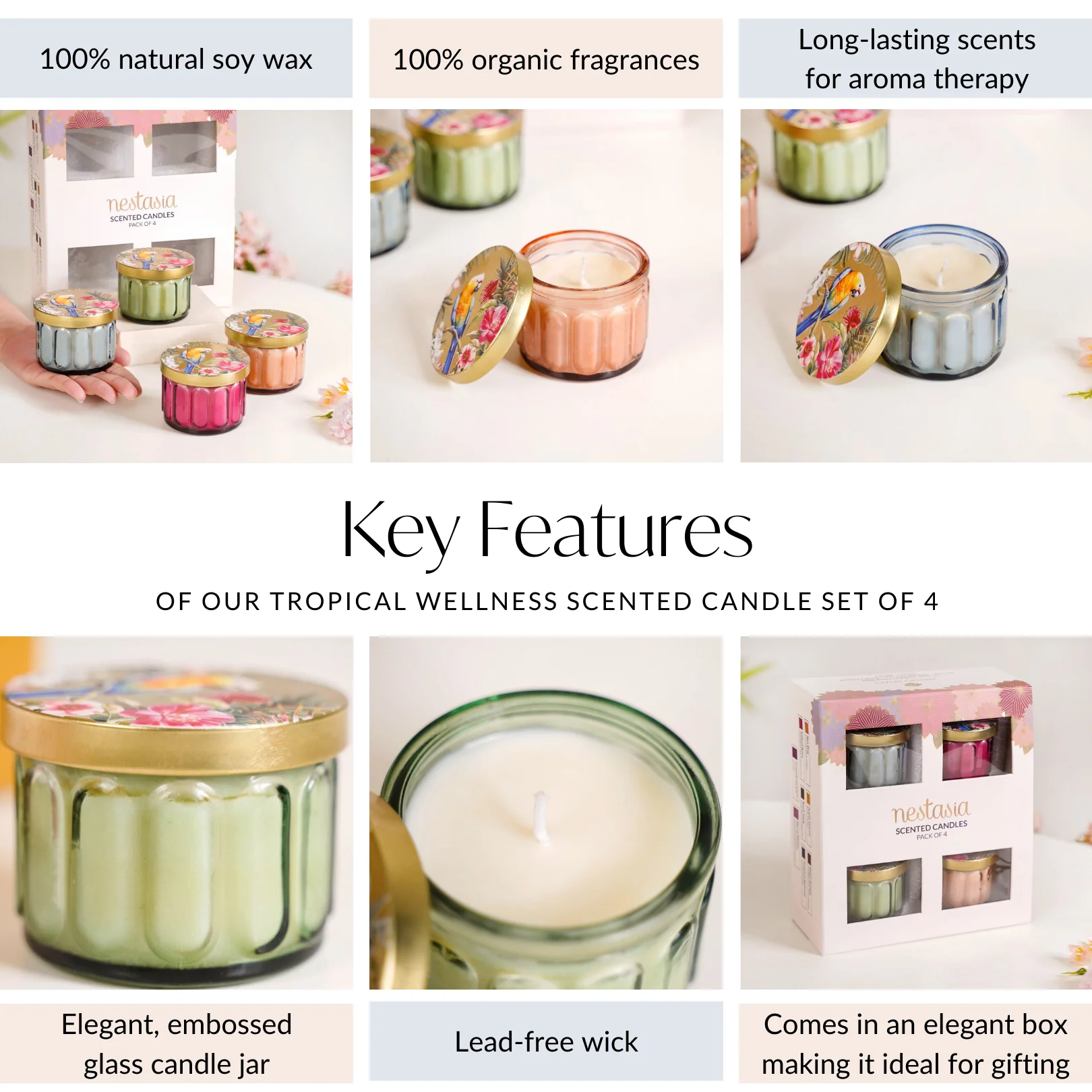 Tropical Wellness Scented Candle Set Of 4 - Image 6