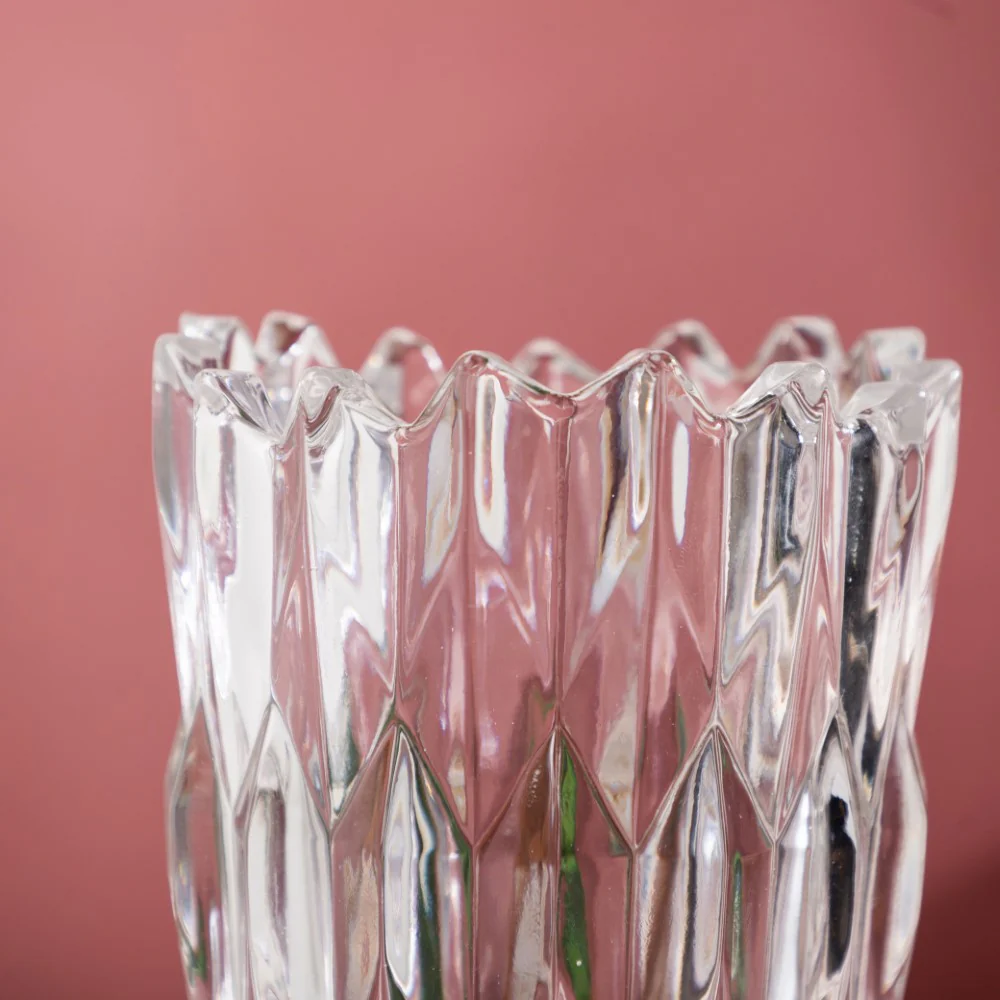 Tulip Crystal Glass Vase Translucent 11 Inch - Image 4