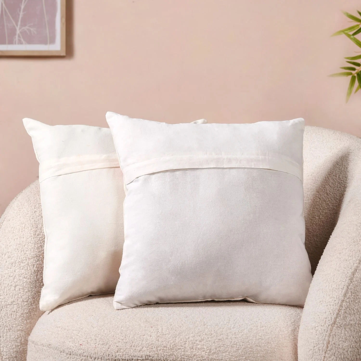 Tulip Embroidered Soft Cushion Cover Set Of 2 40x40cm - Image 7