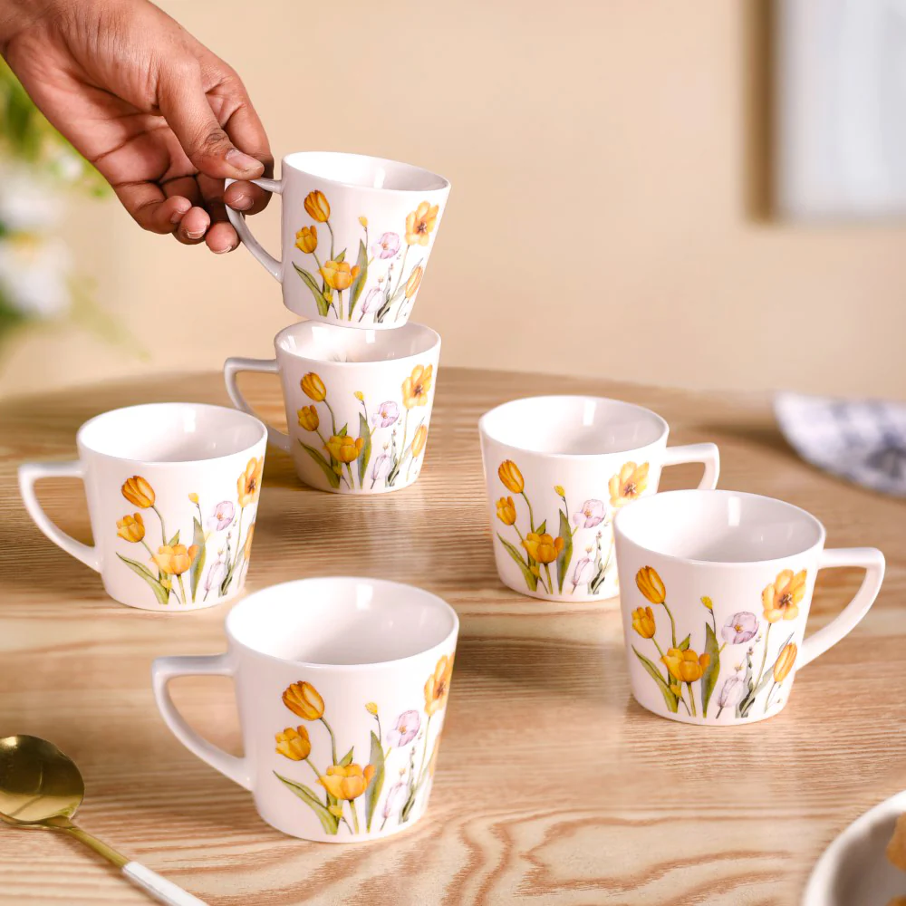 Tulip Of The Valley Tea Cup Set Of 6 150ml - Image 3