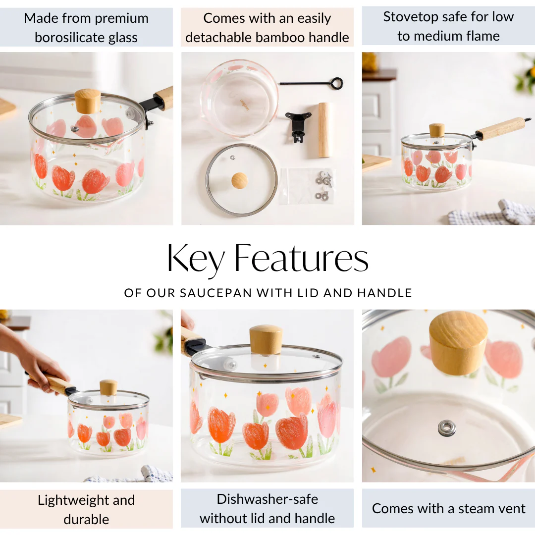 Tulip Saucepan With Lid 1800ml - Image 4