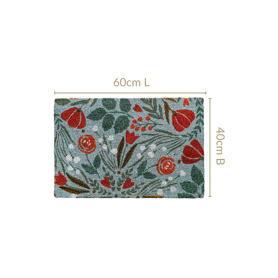 Tulips And Roses Coir Welcome Mat 24x16 Inch - Image 4
