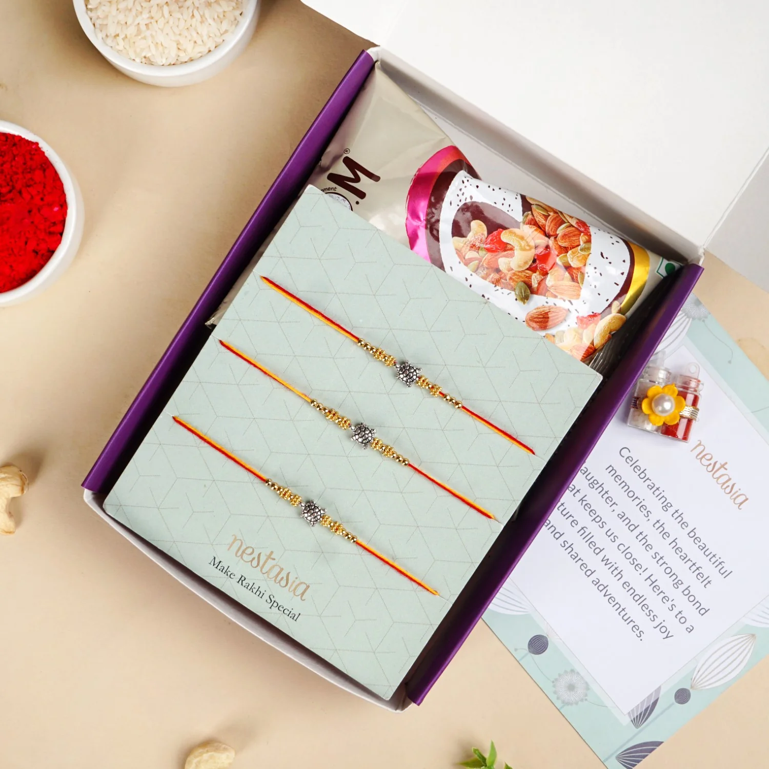 Turtle Auspicious Rakhi Hamper - Image 7