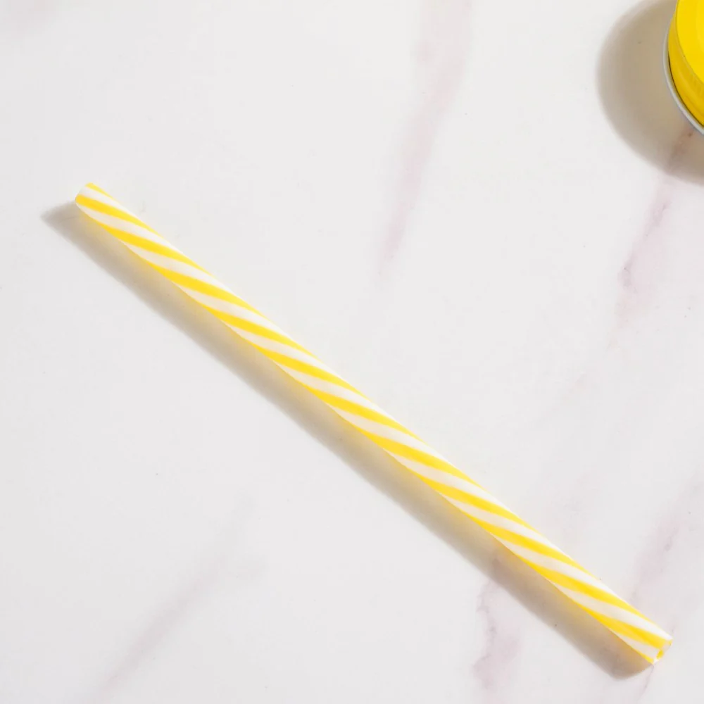Tutti Frutti Glass Jar Yellow with Lid and Straw Set of 4 - Image 8