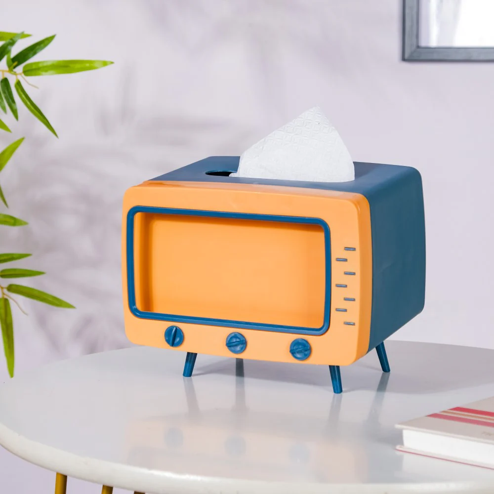 TV Tissue Box With Stand Blue - Image 4