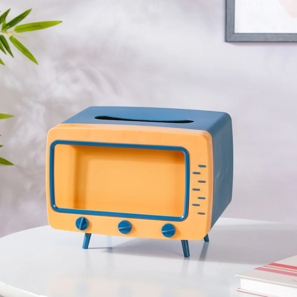 TV Tissue Box With Stand Blue - Image 5