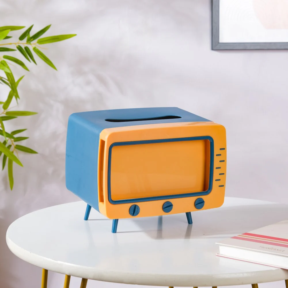 TV Tissue Box With Stand Blue - Image 6