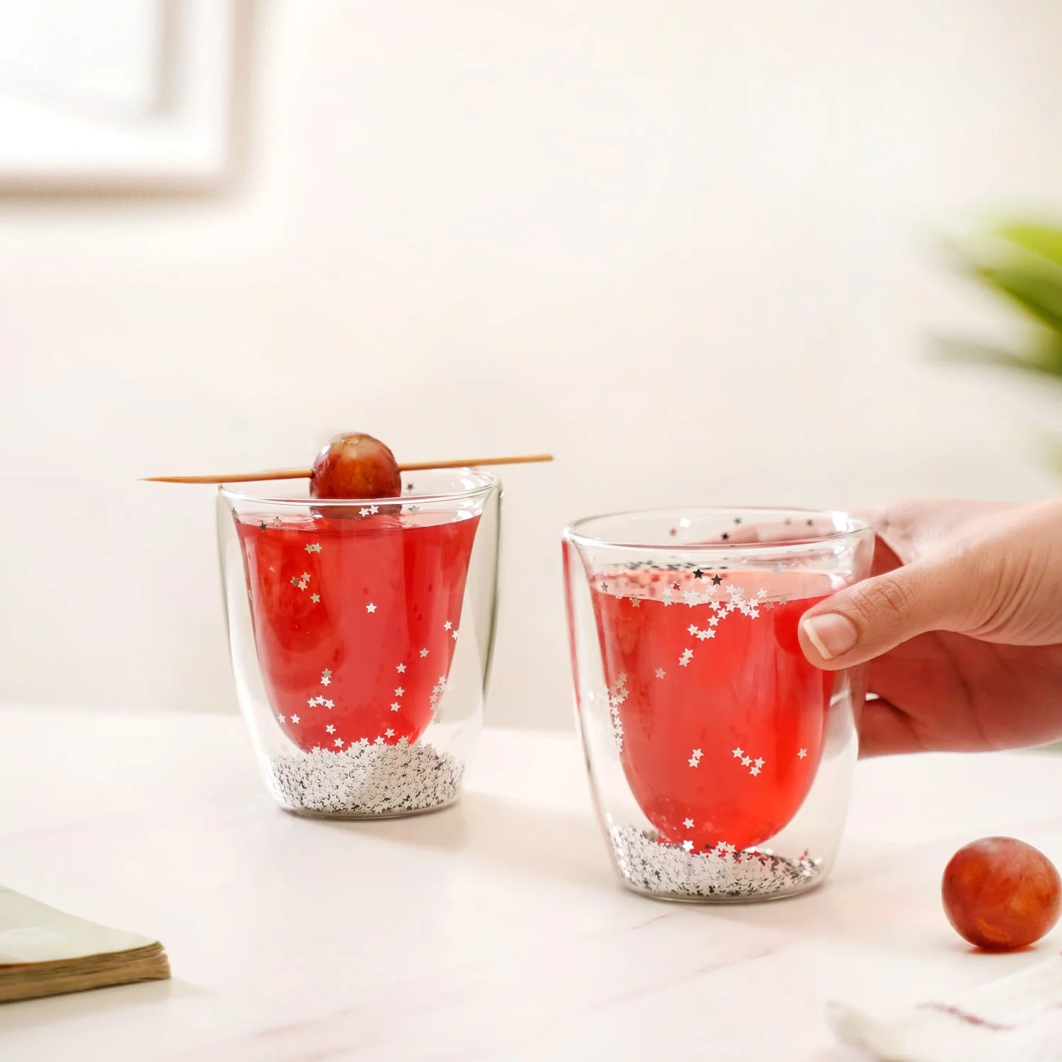 Twinkling Star Double Wall Drinking Glass Set Of 2 225ml - Image 2