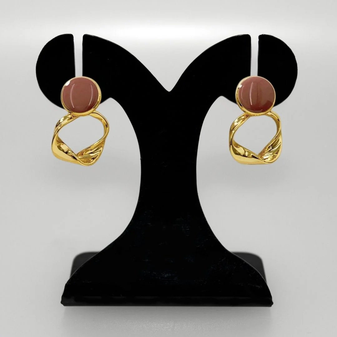 Twisted Grace Earrings Mauve - Image 6
