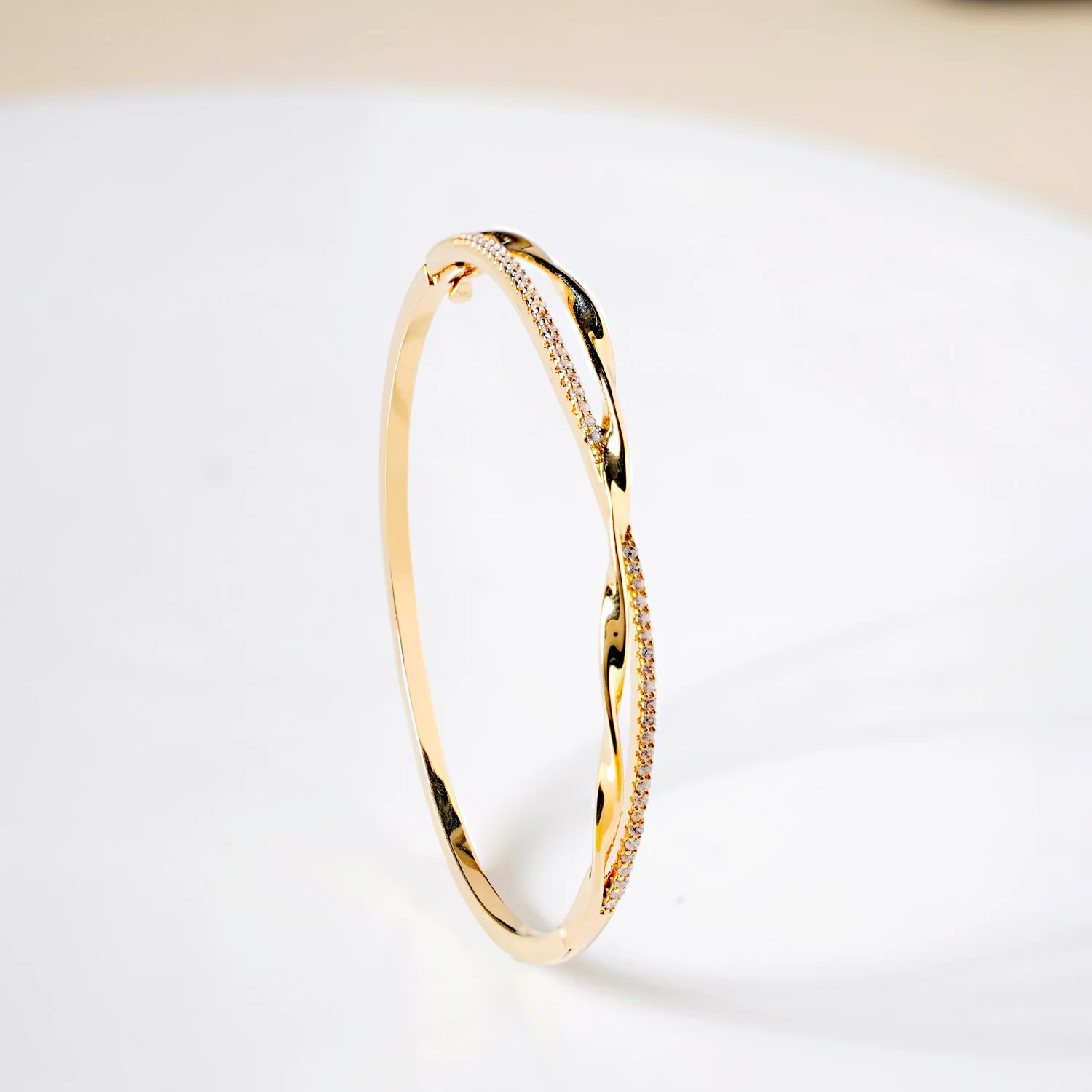Twisted Infinity Gold Bracelet