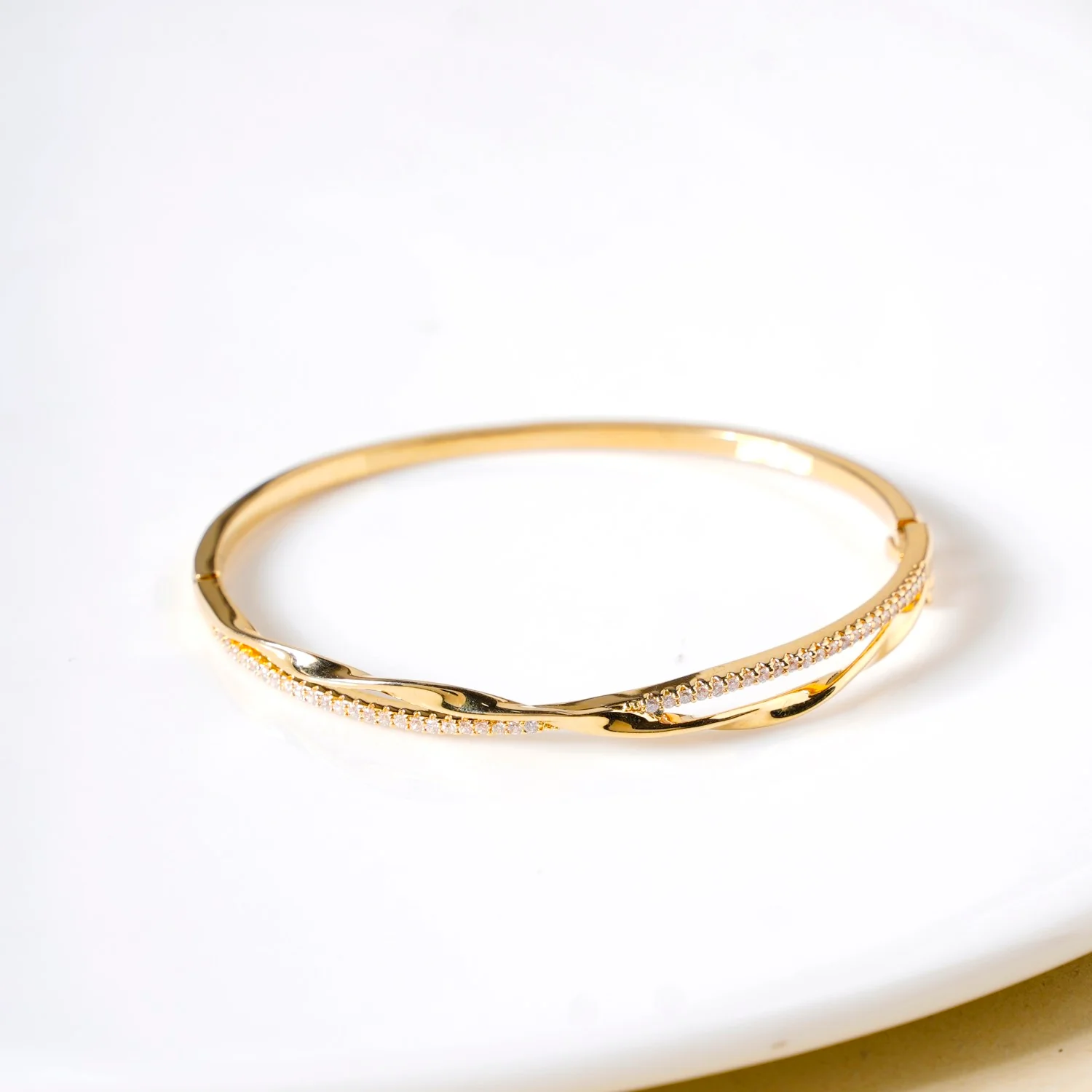 Twisted Infinity Gold Bracelet - Image 6